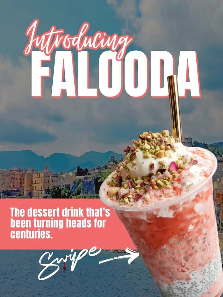 A drink. A dessert. A masterpiece. 🌹✨

Falooda has been delighting taste buds for centuries &mdash; layered with rose syrup, noodles, basil seeds, milk, and ice cream for the perfect balance of texture and flavor.

Soon, you&rsquo;ll be able to try 