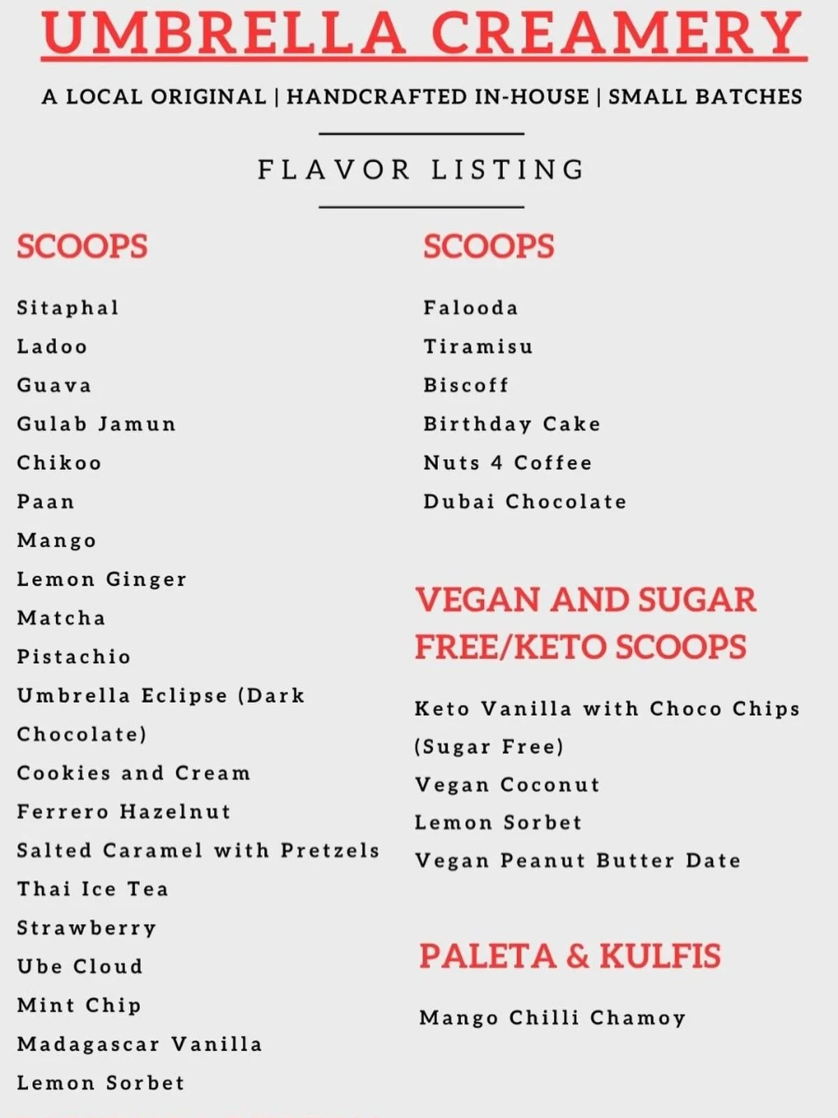 🍦 New menu, who dis? ✨
Something delicious is waiting for everyone &mdash; yes, that means you too. 🌱
Our new menu is packed with flavors made the way ice cream should be: handcrafted in-house, preservative-free, and made with real ingredients &mda