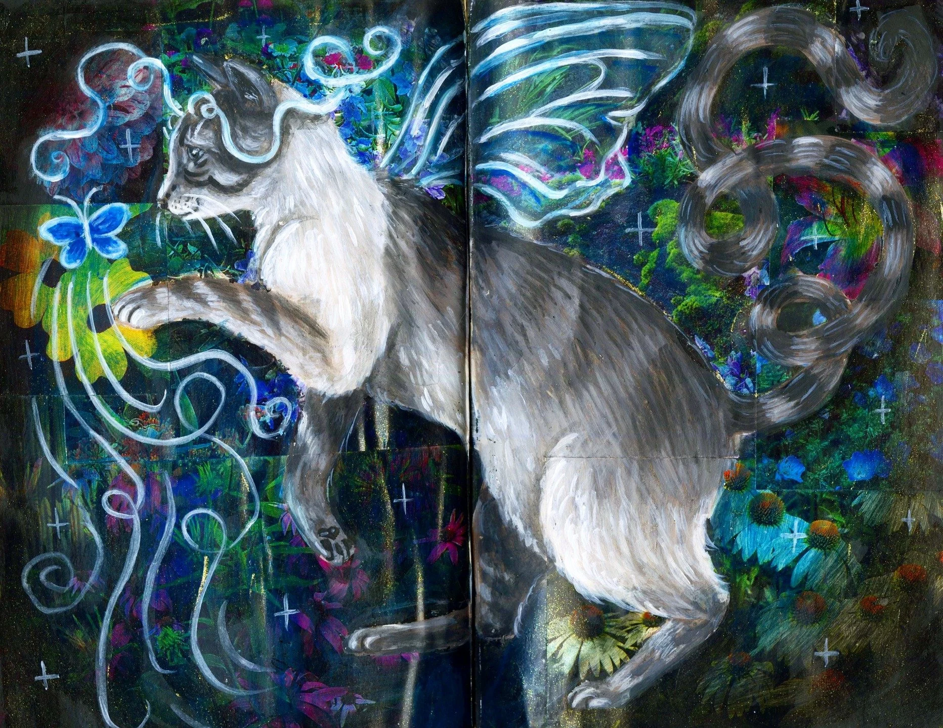 fairy kitty thackery from my illustrated notebook class

Acrylic and Collage

#art #makemcad #catart #Illustration #catlovers #fairy