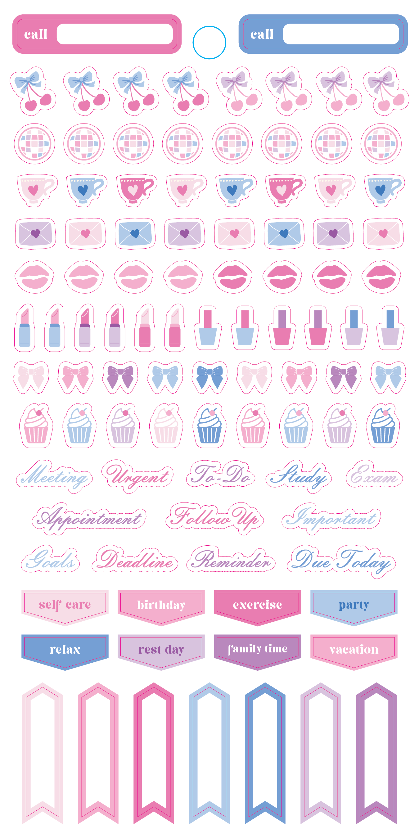 Coquette Disco Stickers 4.5x9_Sheet 2.png