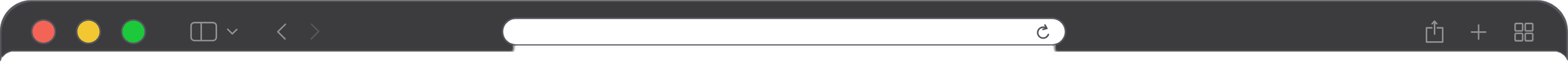 Close-up of a modern web browser window with a blank white address bar and colorful window control buttons on a dark background.