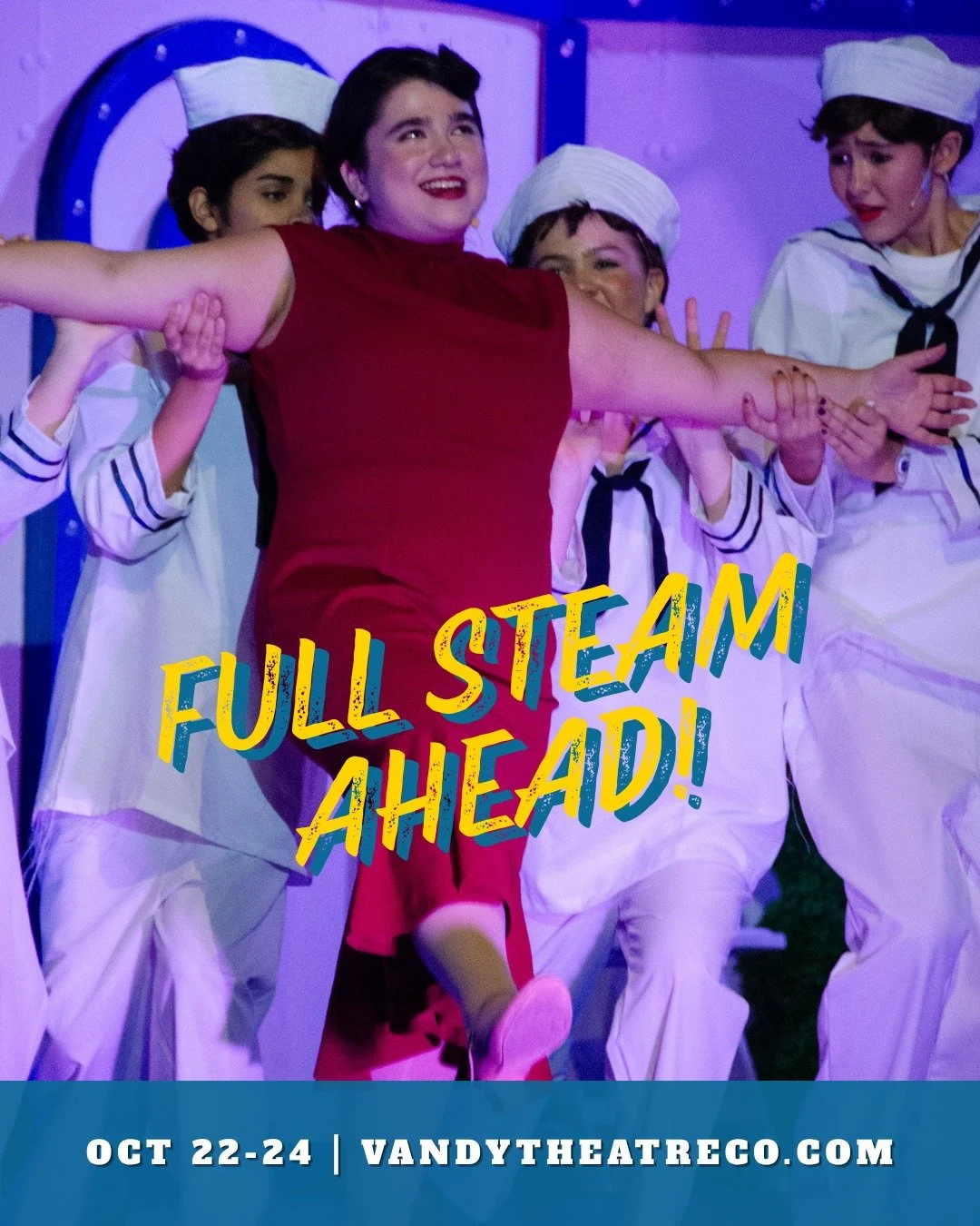 Dress rehearsal: ✅ Ship: ready to sail. 🚢

Erma has the entire crew wrapped around her finger, Reno and Moonface are up to no good, and this whole company is bringing it. Featuring Leyla Oksuzler as Erma, Avery White as Reno Sweeney, Emmett Olivera 