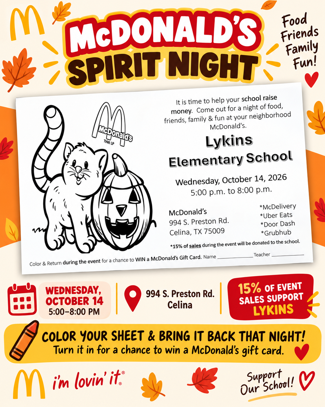 McDonald's Spirit Night