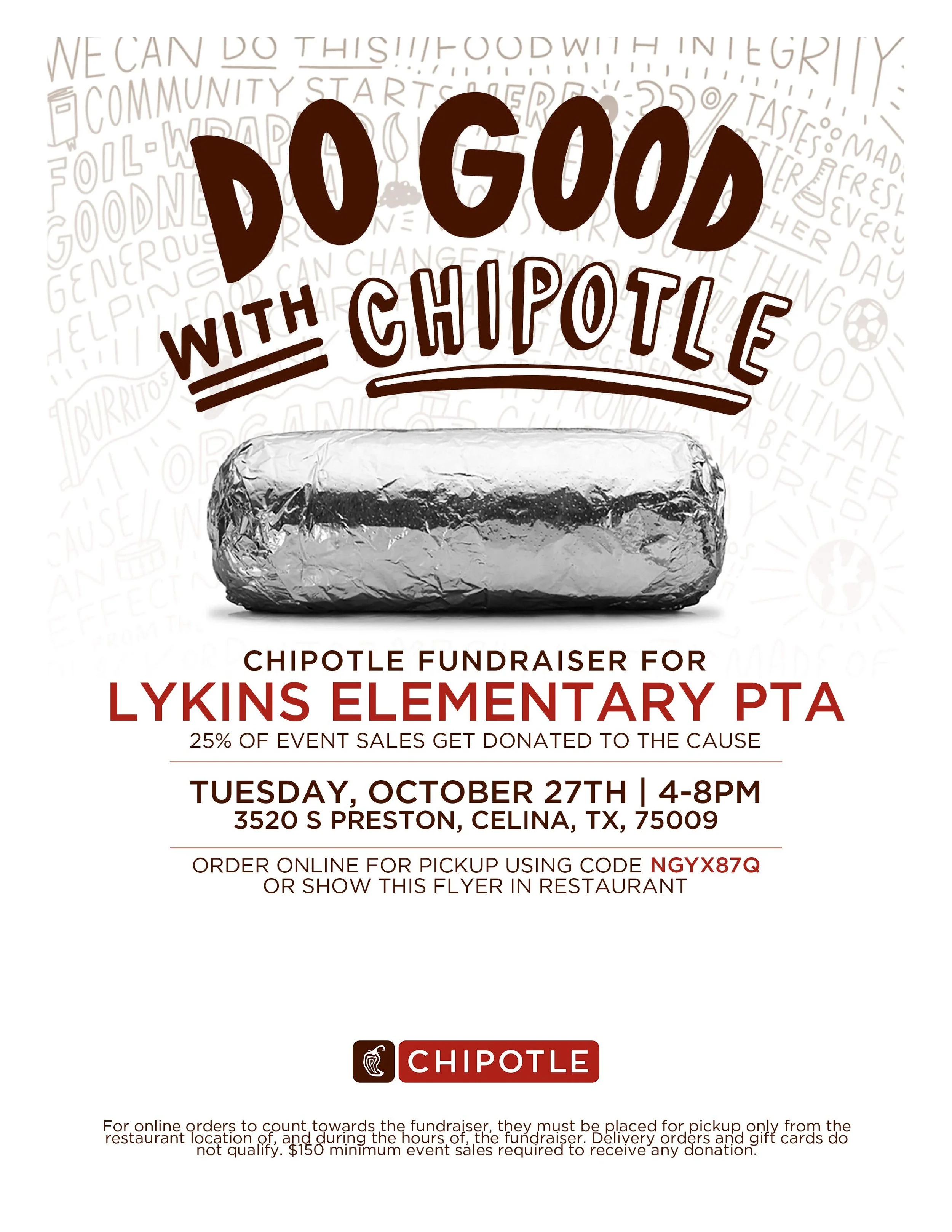 Chipotle Spirit Night