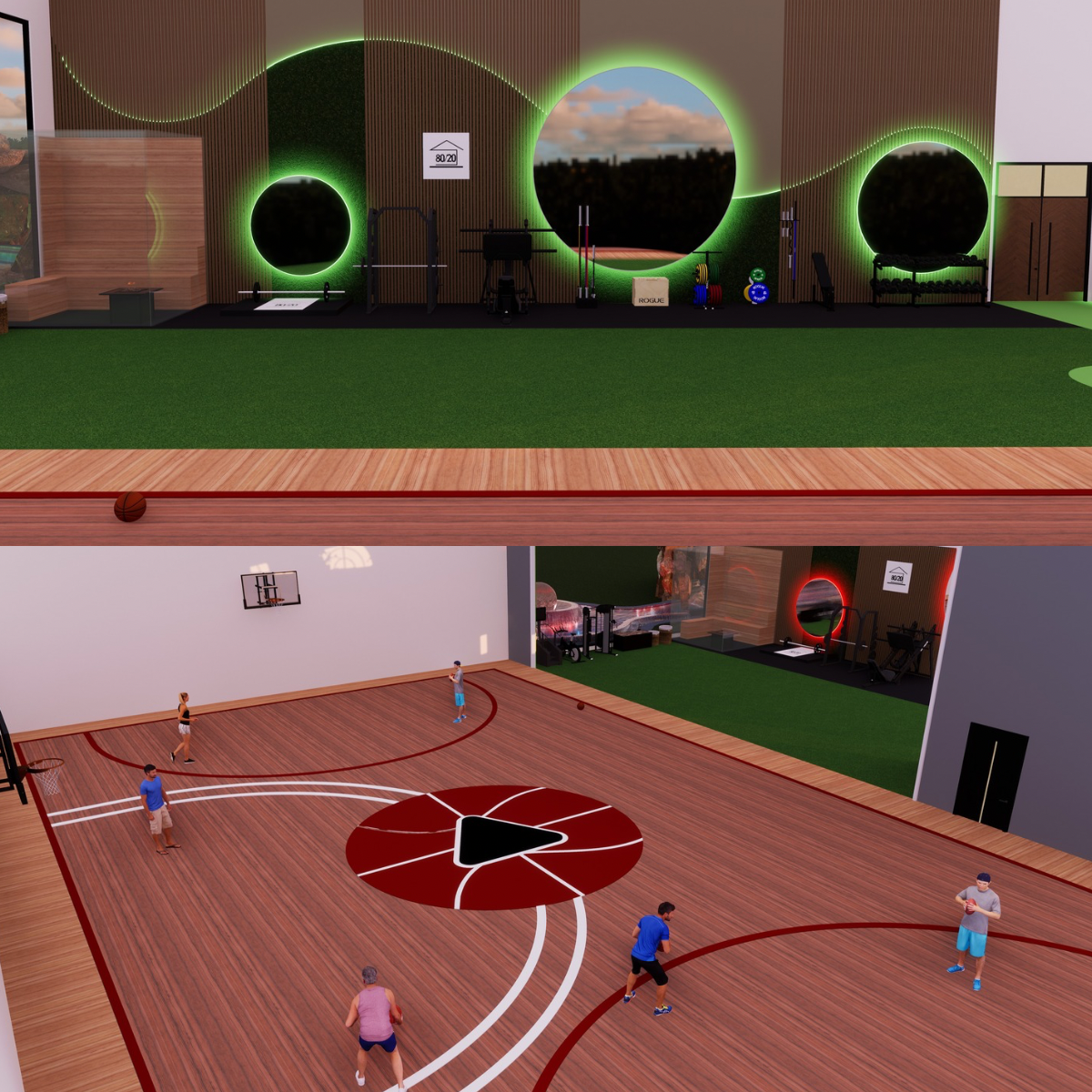 The Champion’s Court - Basketball Dream Gym + Lagoon