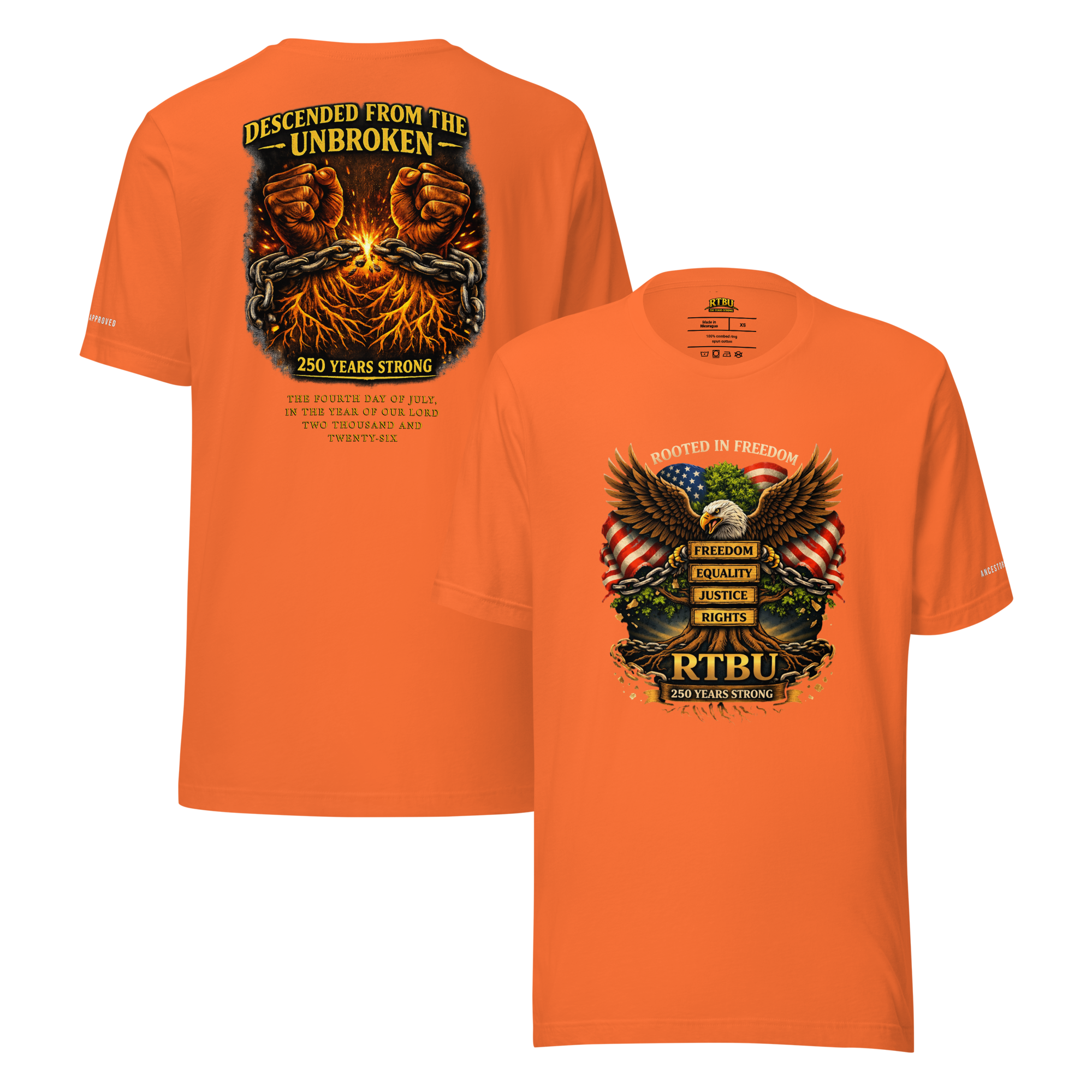 unisex-staple-t-shirt-orange-front-and-back-6a14bb186be33.png