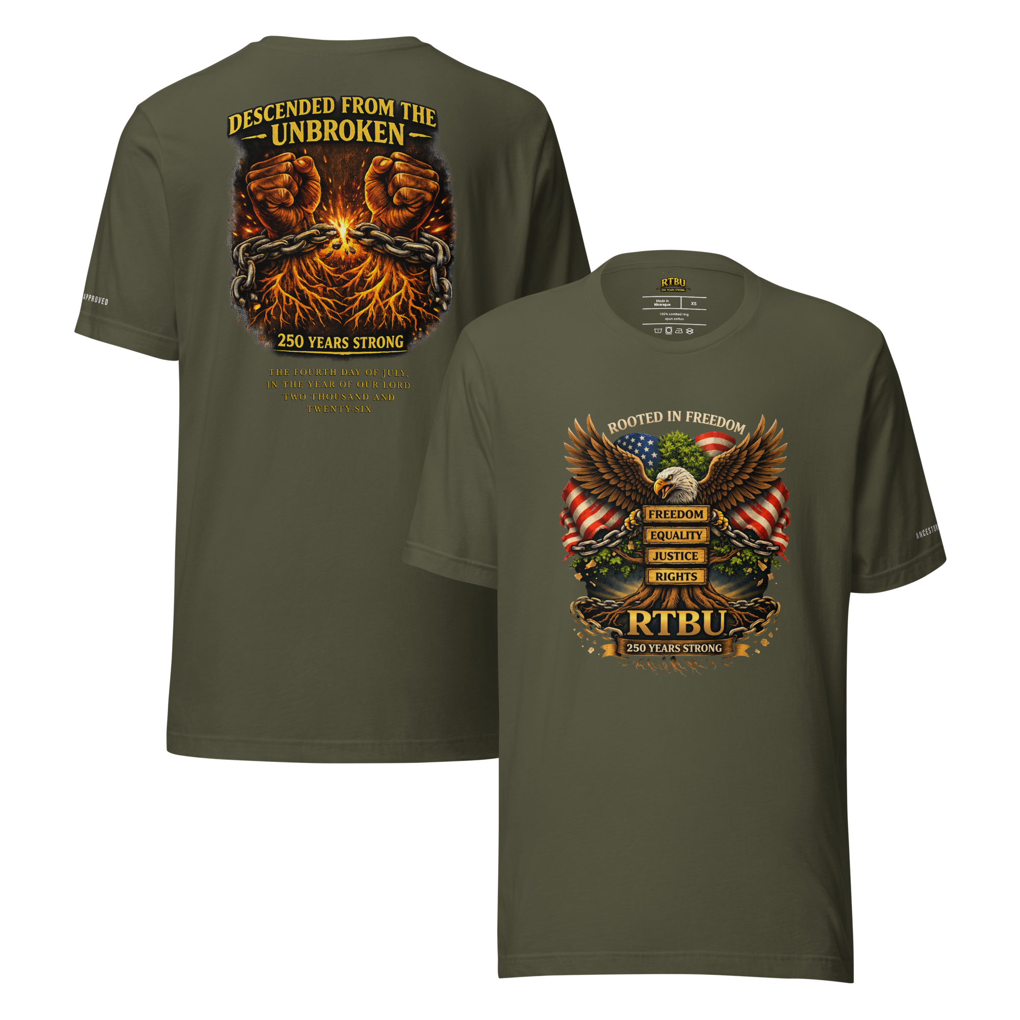 unisex-staple-t-shirt-military-green-front-and-back-6a14bb186aa52.png