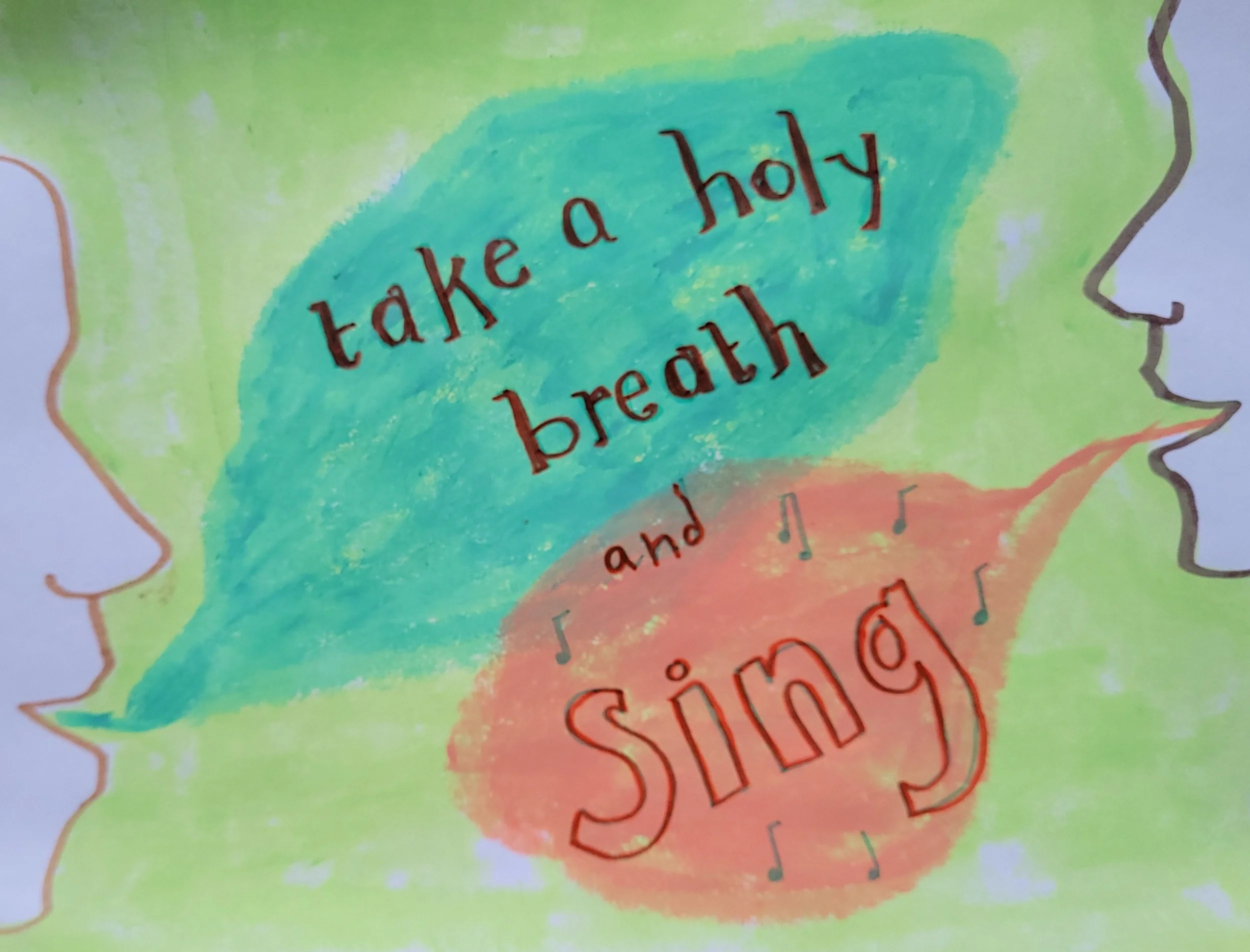 “Through Many Dangers, Toils, and Snares: Stories of Resilience”  "Take a Holy Breath and Sing”  Artwork by Maggie Girard (05/03/26)