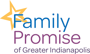 Logo for Family Promise of Greater Indianapolis with a gold star and blue and purple text