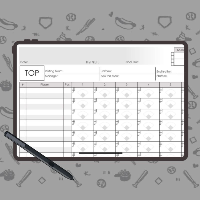 BSV Scorebook JPEGs for Mobile Scorekeeping Bundle