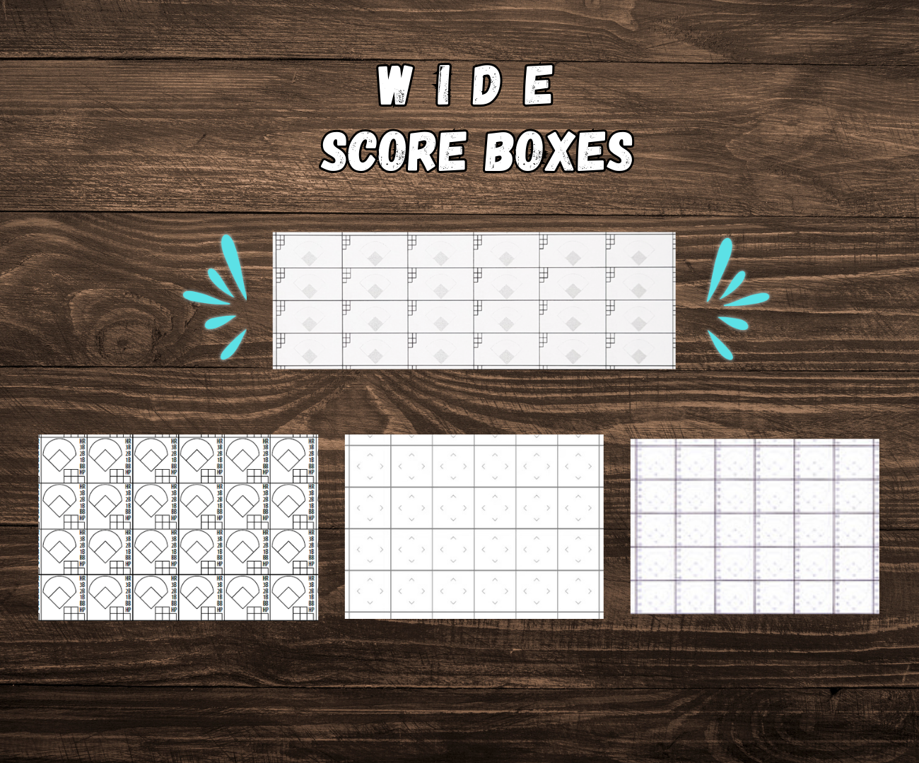 Wider score boxes means more room for notations and doodles.