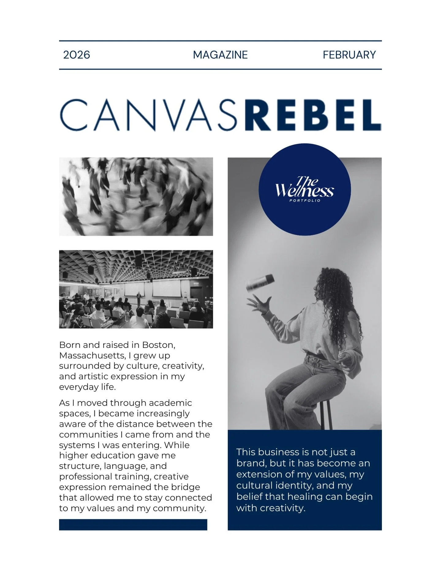 The Wellness Portfolio was created from a deep desire to heal, uplift, and honor our stories.

Thank you @canvasrebel for giving me space to share mine!