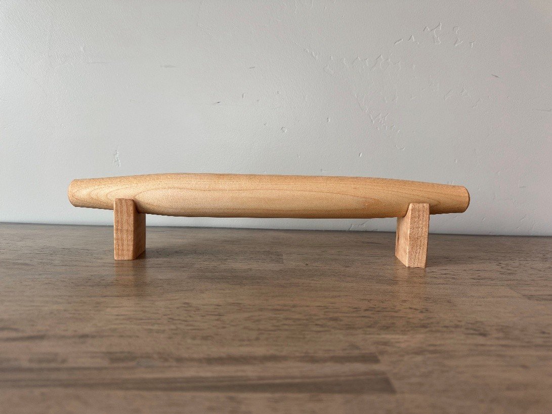 16" solid maple rolling pin simple line