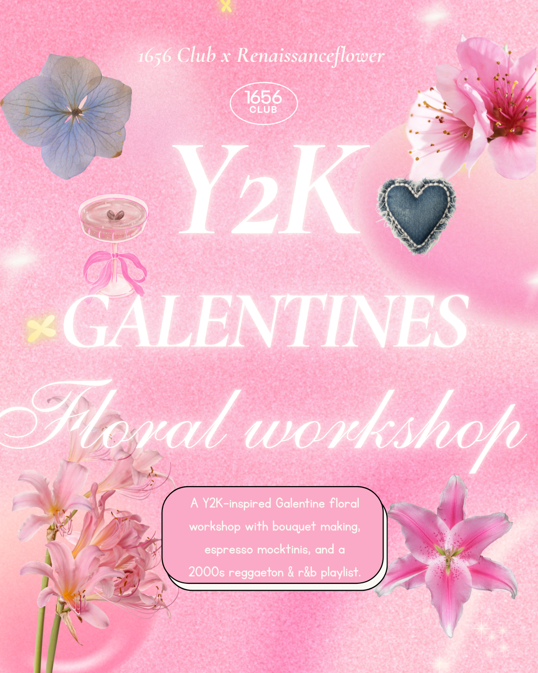 Y2K Galentines Floral workshop