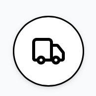 Icon of a delivery truck inside a circle