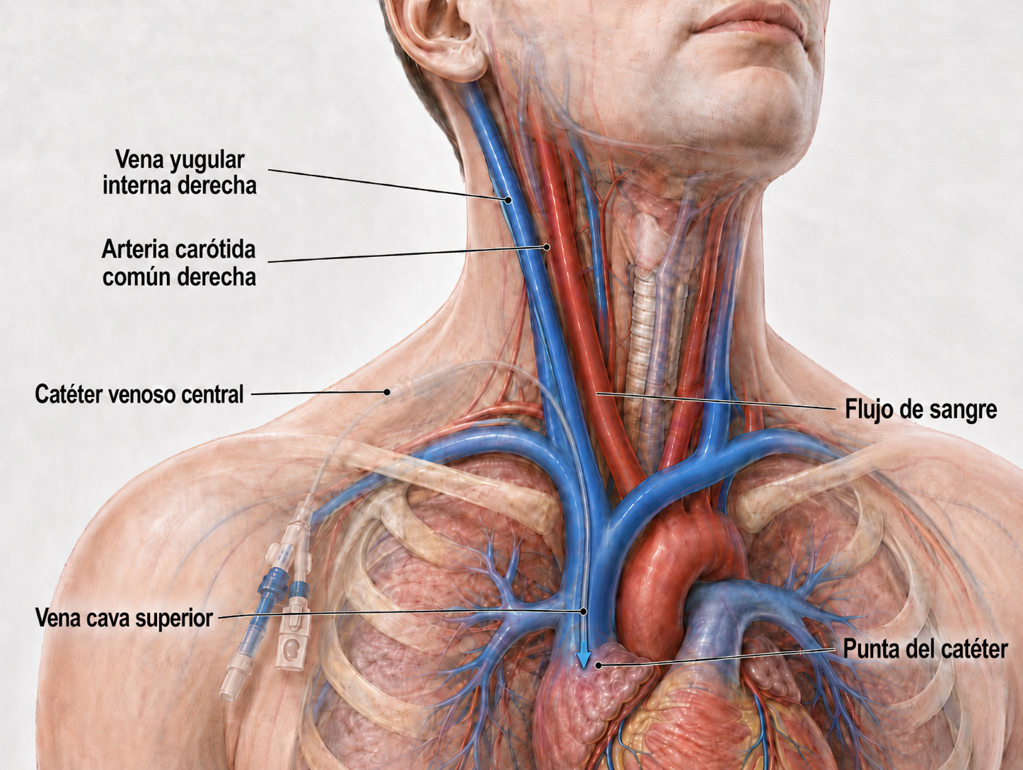 catéter para hemodiálisis, acceso vascular temporal, cuidados de catéter, uso temporal, la vena donde se coloca es la vena yugular interna en la base del cuello
