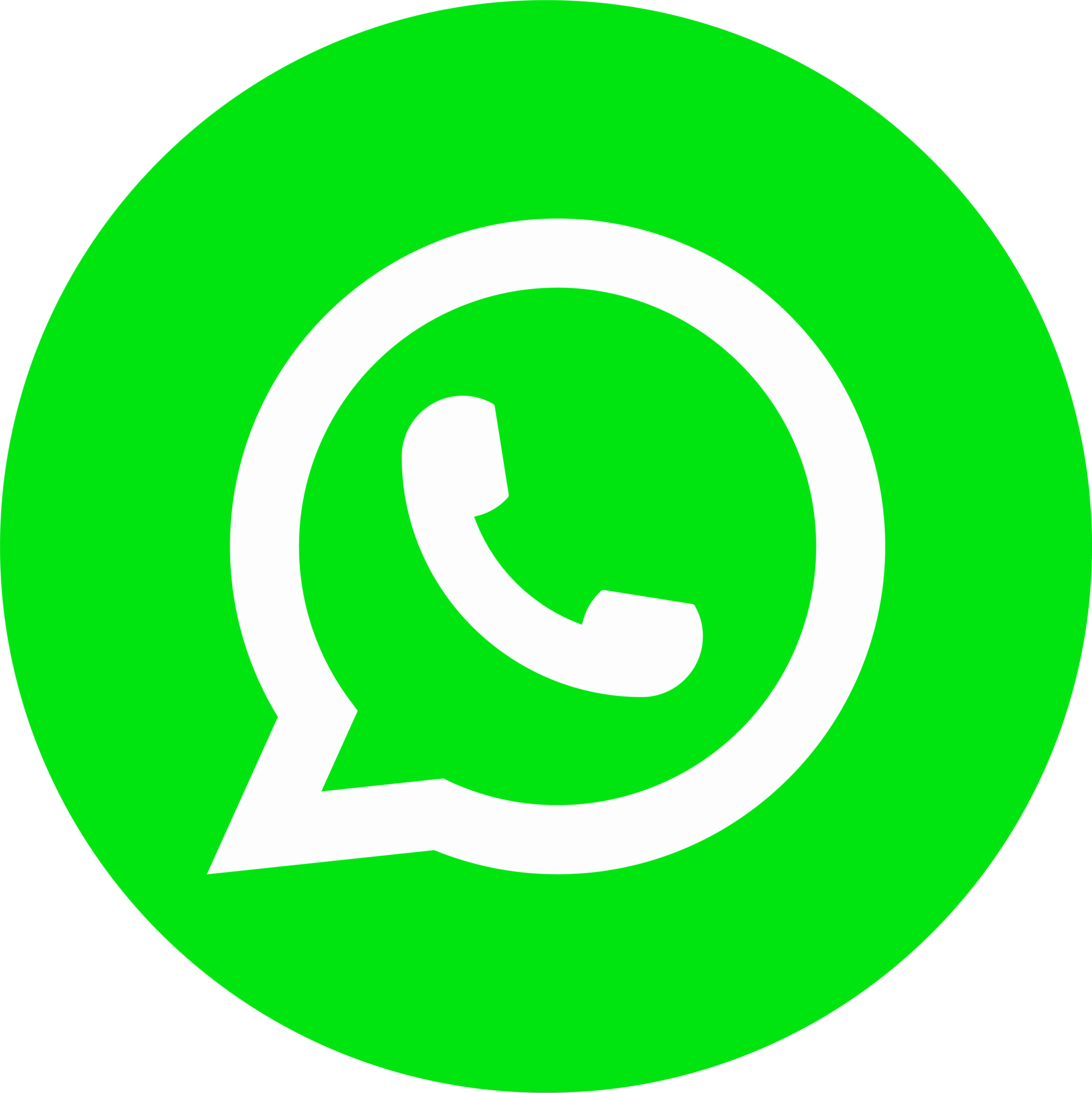 Logo de WhatsApp con fondo verde y teléfono blanco en el centro