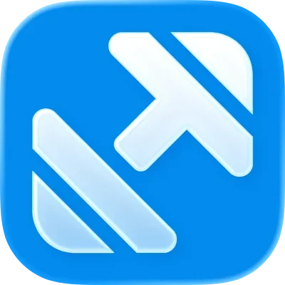 App icon with a blue rounded square background and white stylized 'H' and 'N' letters, indicating healthcare or health-related services.