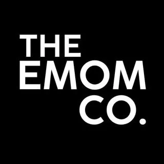 Logo with the text 'THE EMOM CO.' in white on a black background.