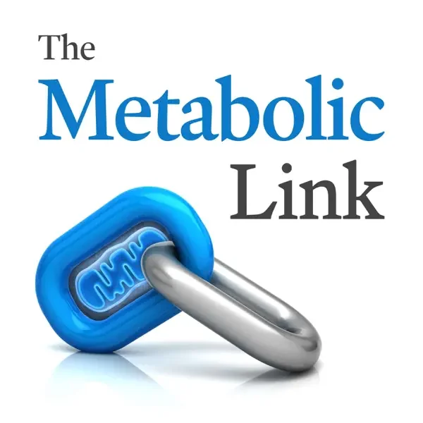 Book cover titled "The Metabolic Link" with a blue and silver keyball icon.