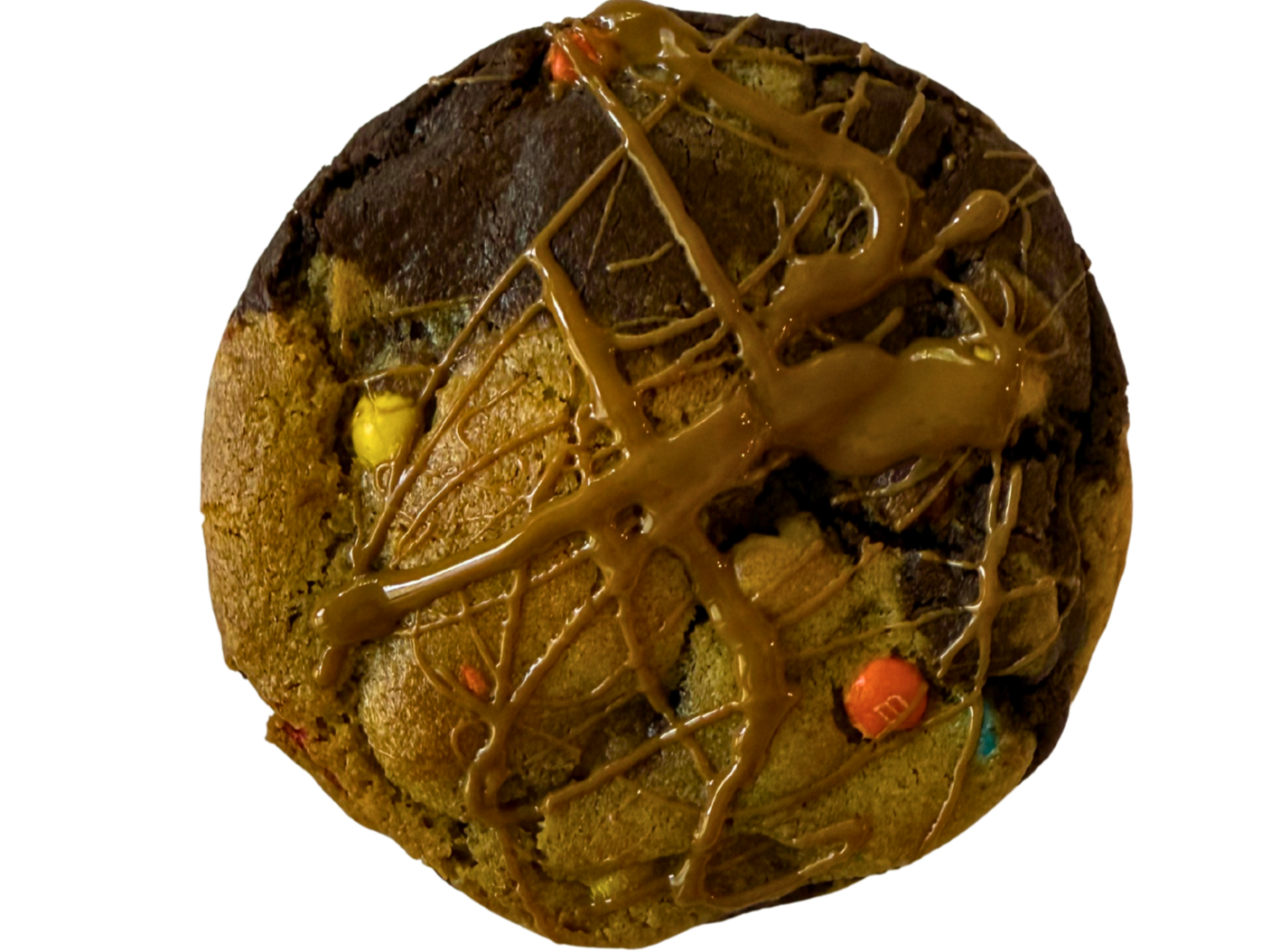Brookie Cookie $5
Meet the best of both dessert worlds- our 4.5 oz Brookie Cookie is part brownie, part cookie, fully stuffed, and 100% crave-worthy. Each Brookie Cookie features a rich chocolate brownie base swirled with a cookie dough twist,