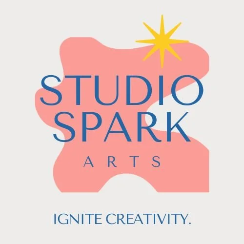 Logo for Studio Spark Arts with the text "IGNITE CREATIVITY" and a yellow starburst symbol.