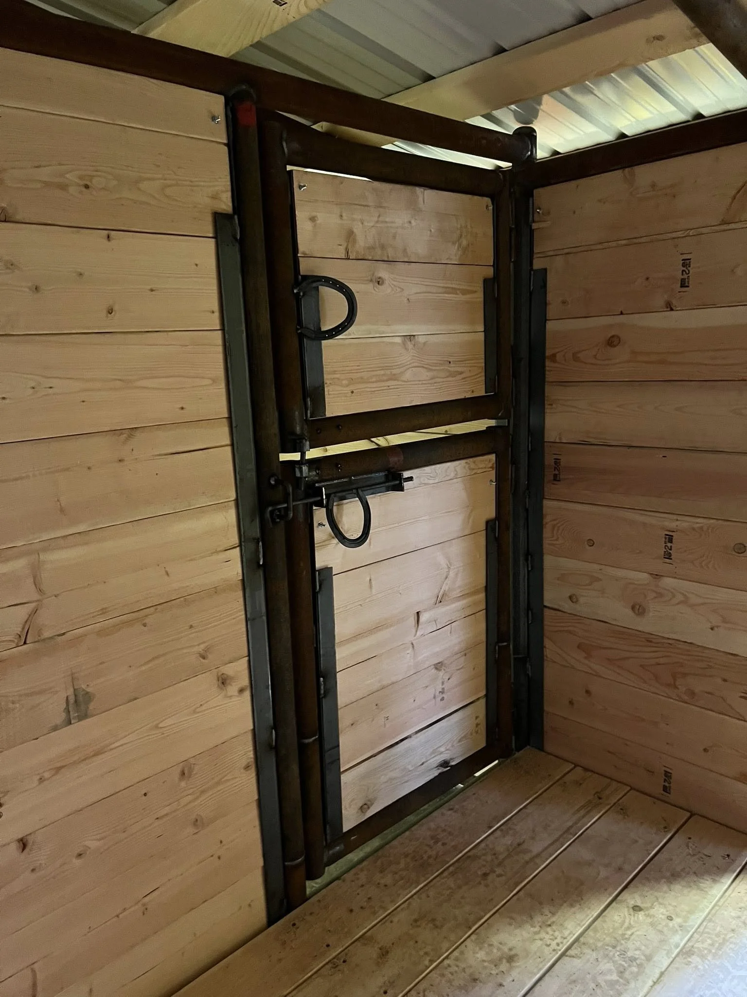 Interior Dutch Door from Tack/ Feed Room into Stall