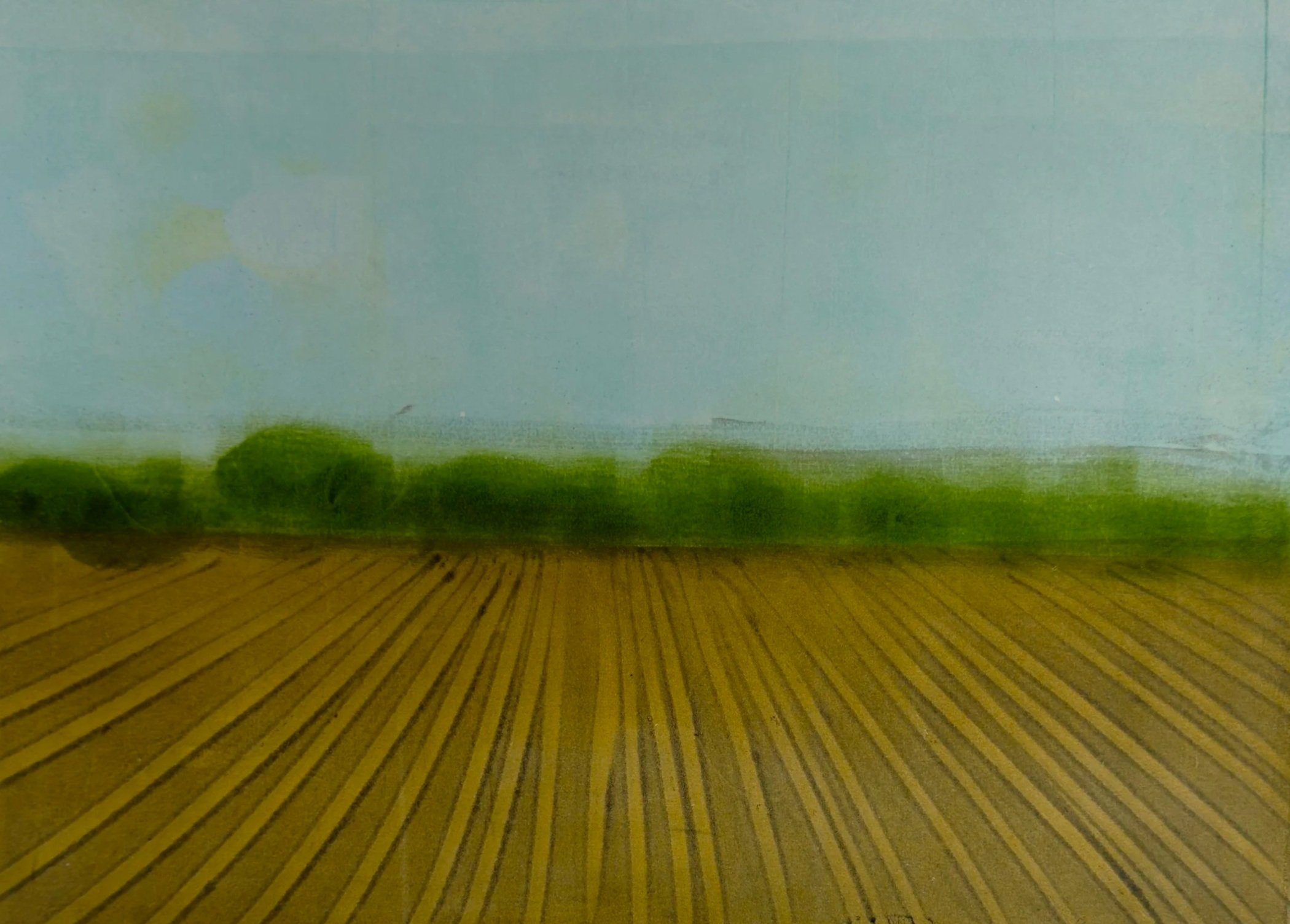 VINTAGE DREAMS NO. 2, acrylic on paper, 14 x 11 in, 2025, Sold