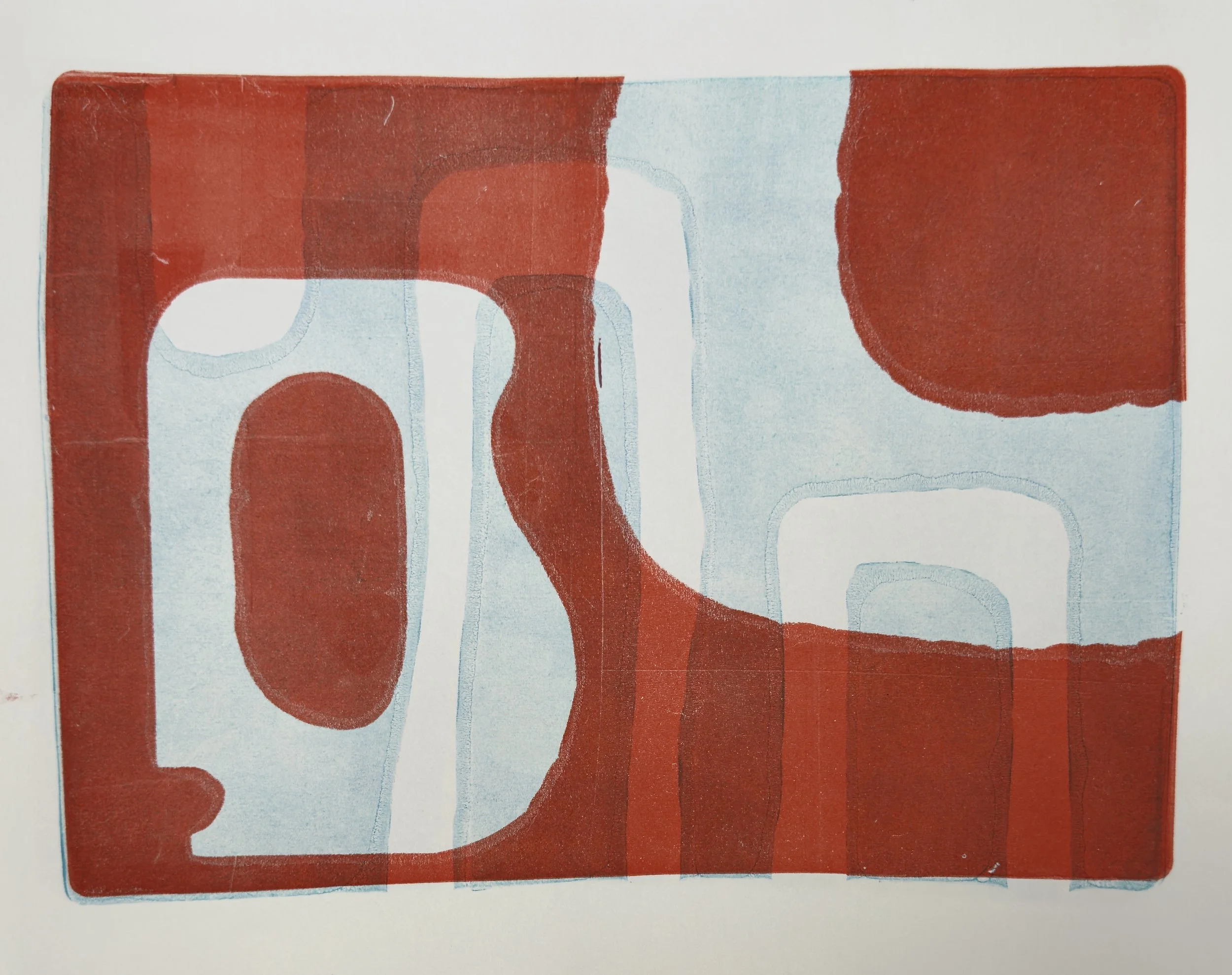 COLLABORATION NO.1, acrylic on paper, 14 x 11 in, 2025