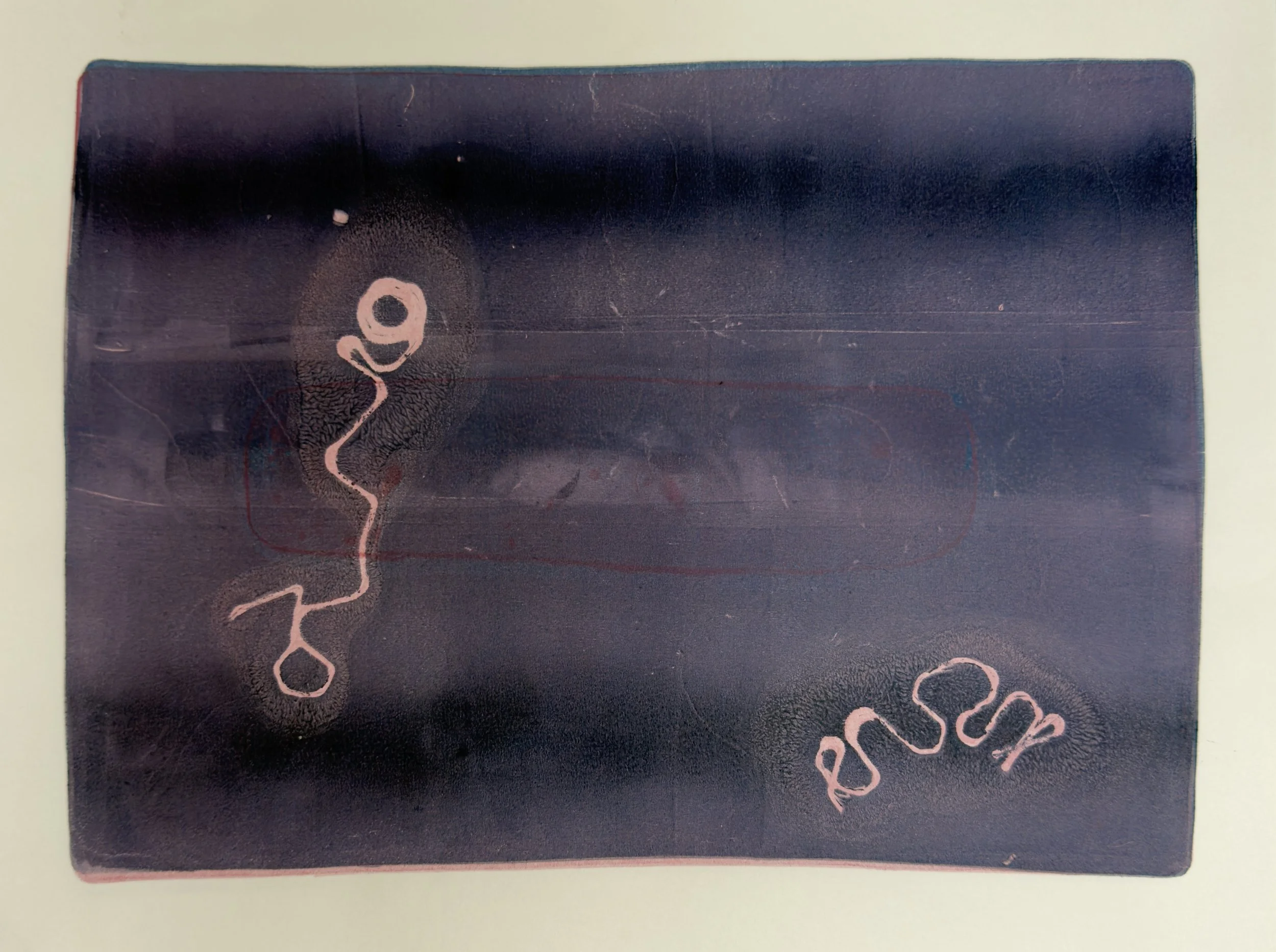 SEEKING LIFE NO. 1, acrylic on paper, 14 x 11 in, 2025