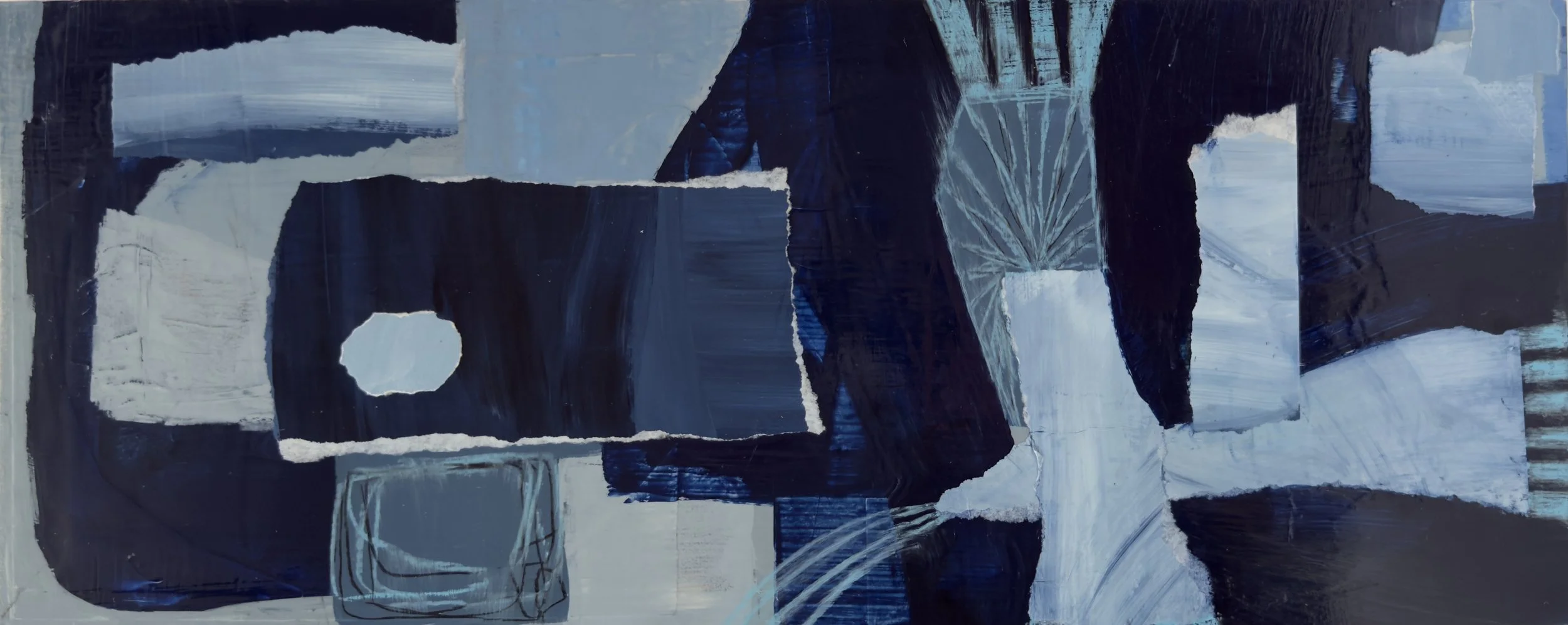 CLARITY, acrylic/mixed-media on wood, 20 x 8 in, 2025