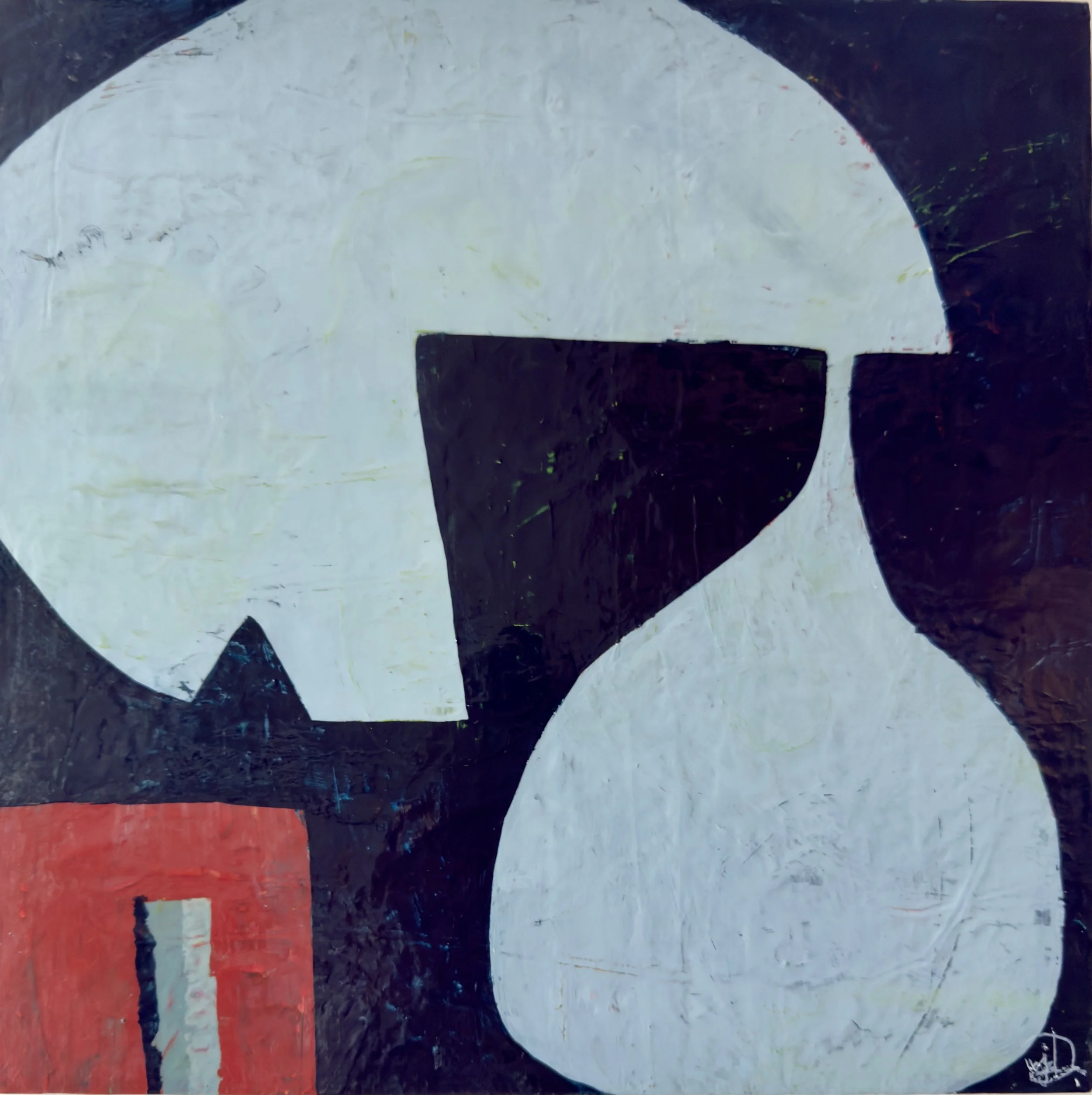 PORTAL, acrylic on cradled wood panel, 12 x 12 in, 2025, Sold