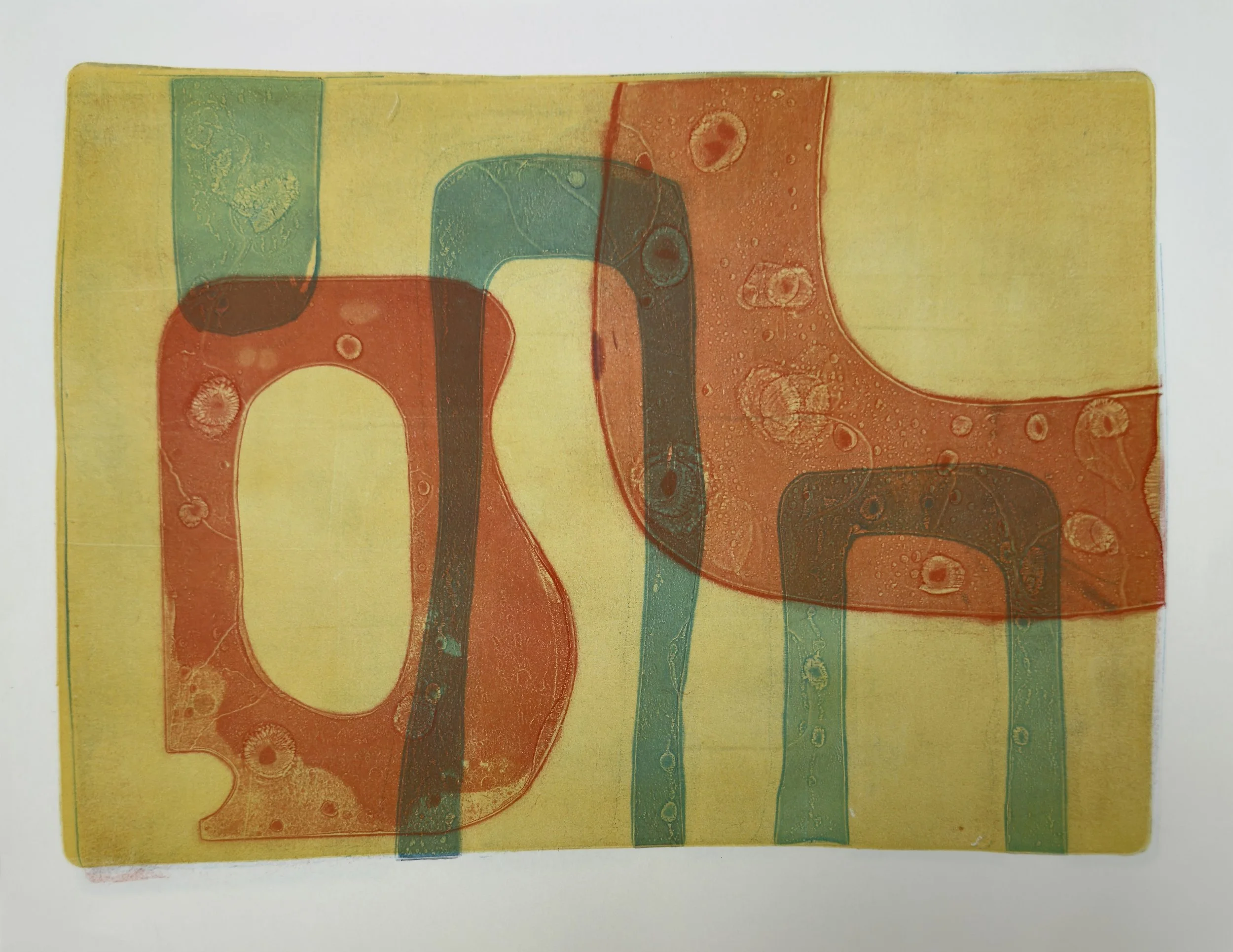 COLLABORATION NO. 2, acrylic on paper, 14 x 11 in, 2025