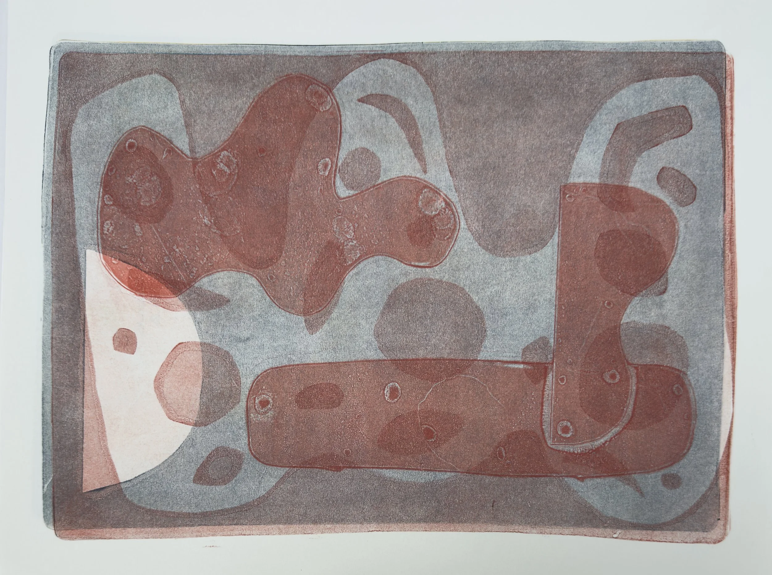 AMOEBA NO. 2, acrylic on paper, 14 x 11 in, 2025