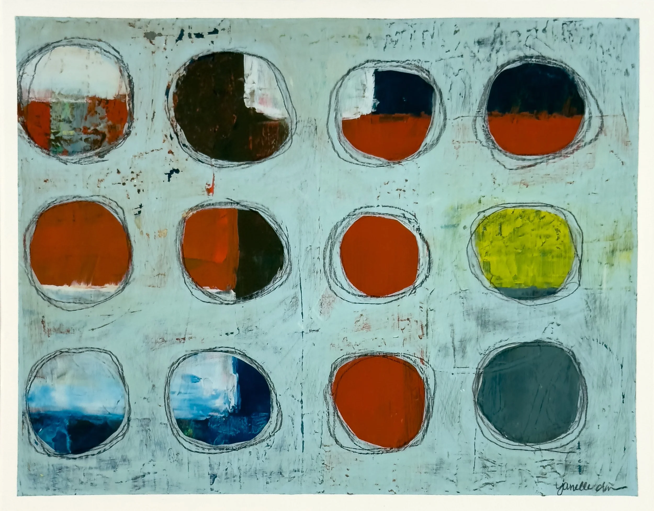 UNTITLED NO. 2, acrylic on paper, 14 x 11 in, 2025