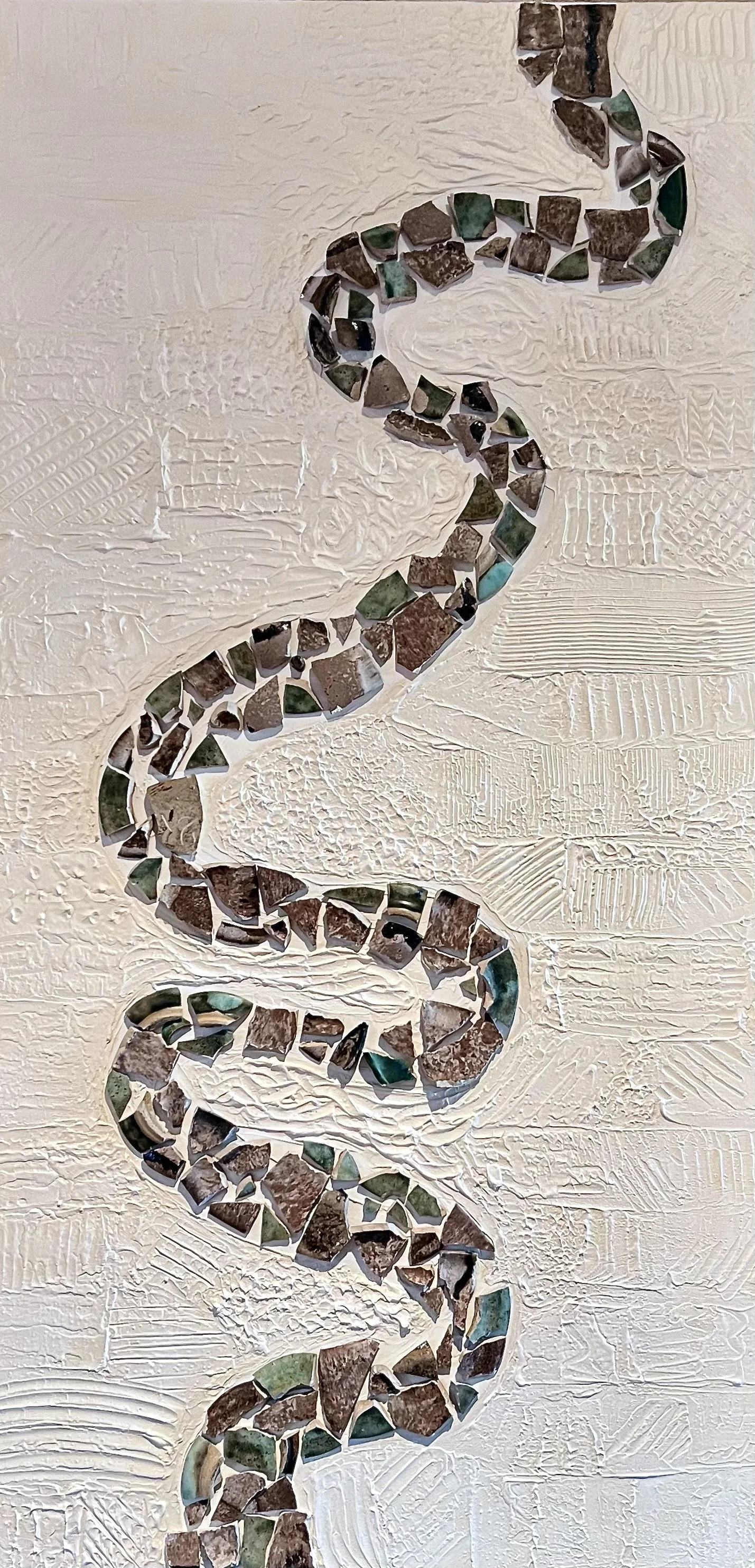 BIG RIVER, mixed media on canvas, 48 x 24 in, 2023, NFS