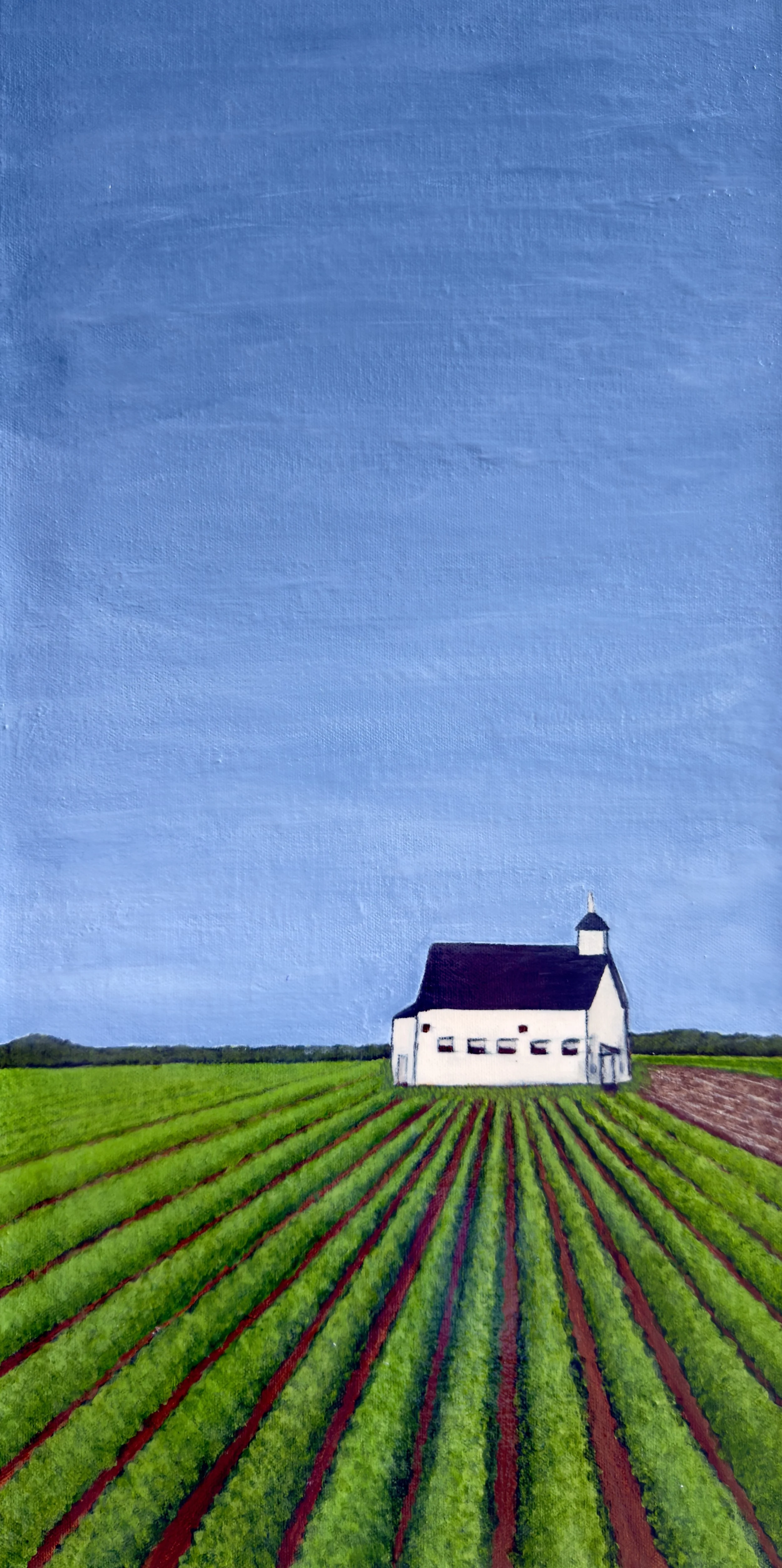 GROWING SEASON, acrylic on canvas, 24 x 12 in, 2025