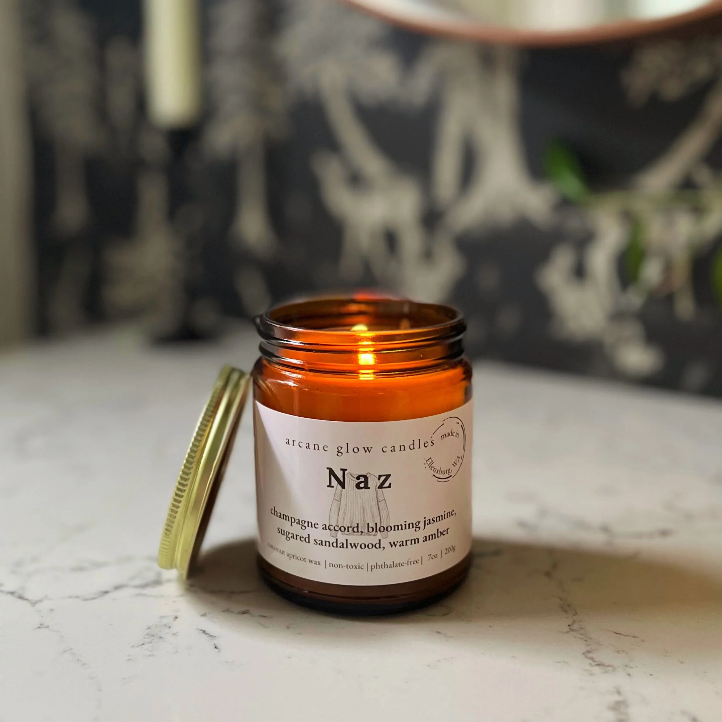 Naz (Cashmere + Amber) - 7oz Candle