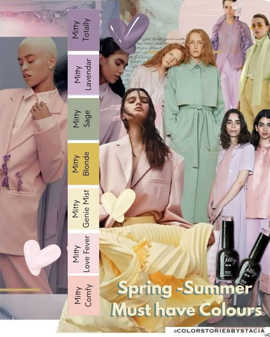 Wardrobe = sorted ✔️
 Nails = sorted ✔️
 Spring&ndash;Summer glow-up, complete 🌼
 Save this palette for your next nail night!