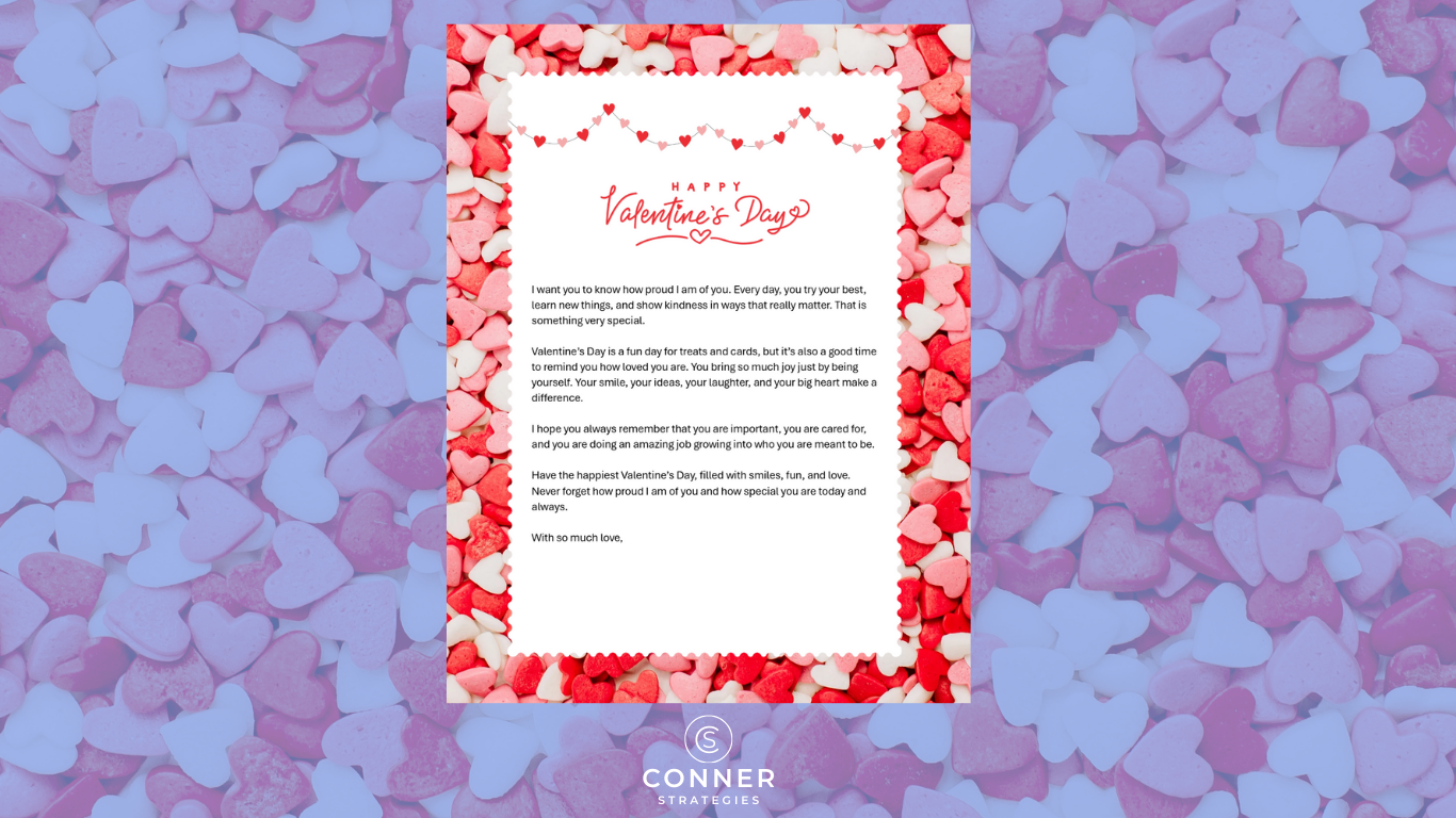 A Valentine’s Day Letter for Kids