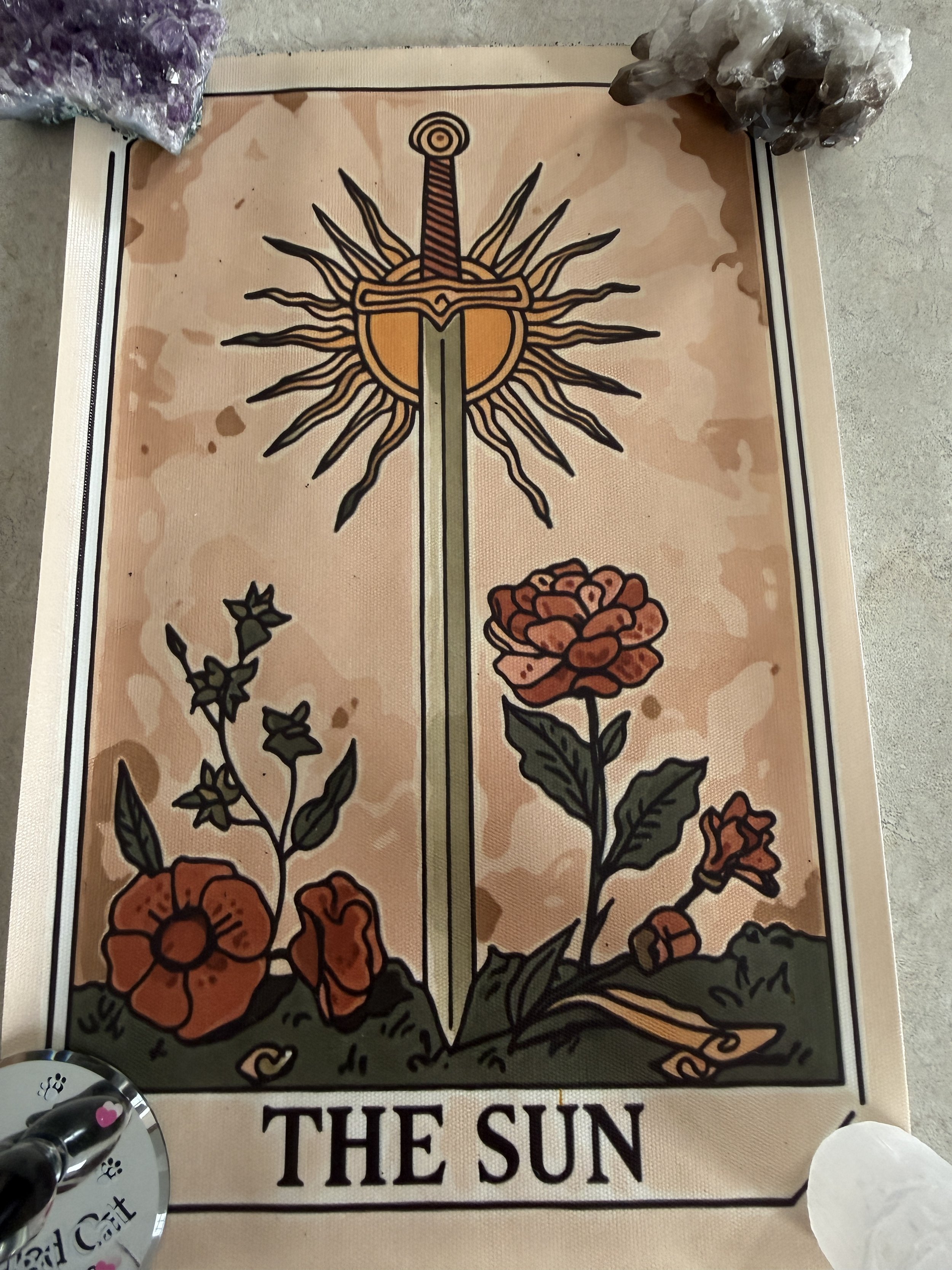 Tarot Sun Card Poster – 20×30 cm (framless)