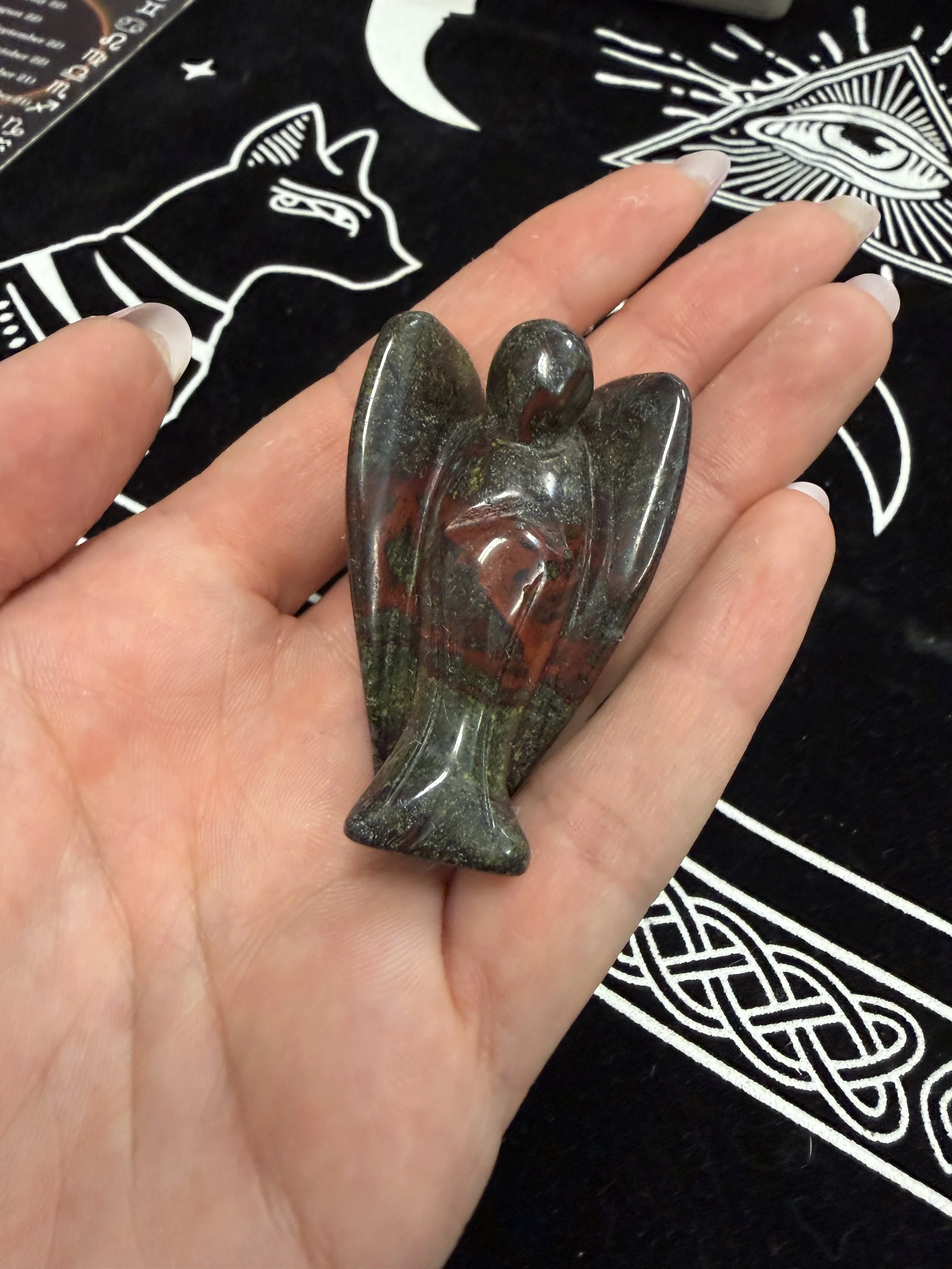 Bloodstone Angel Figurine