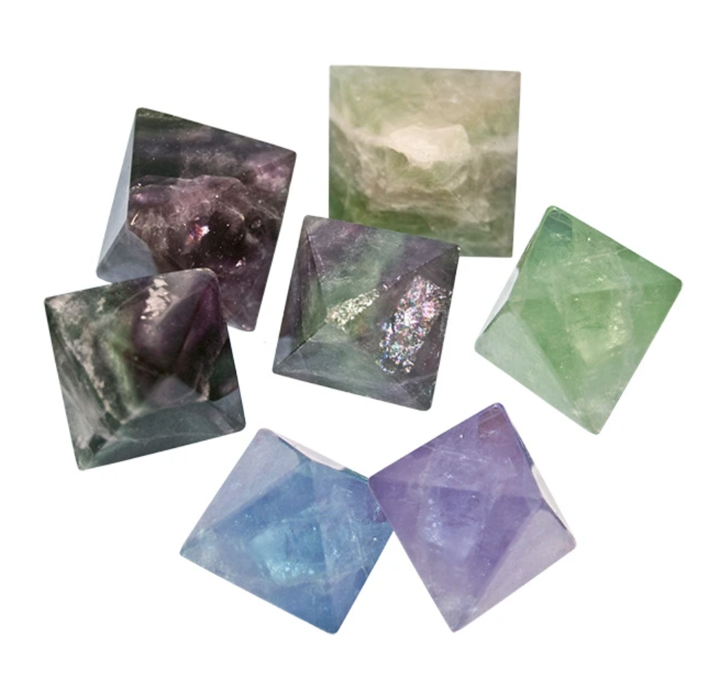 Polished Fluorite Octahedrons