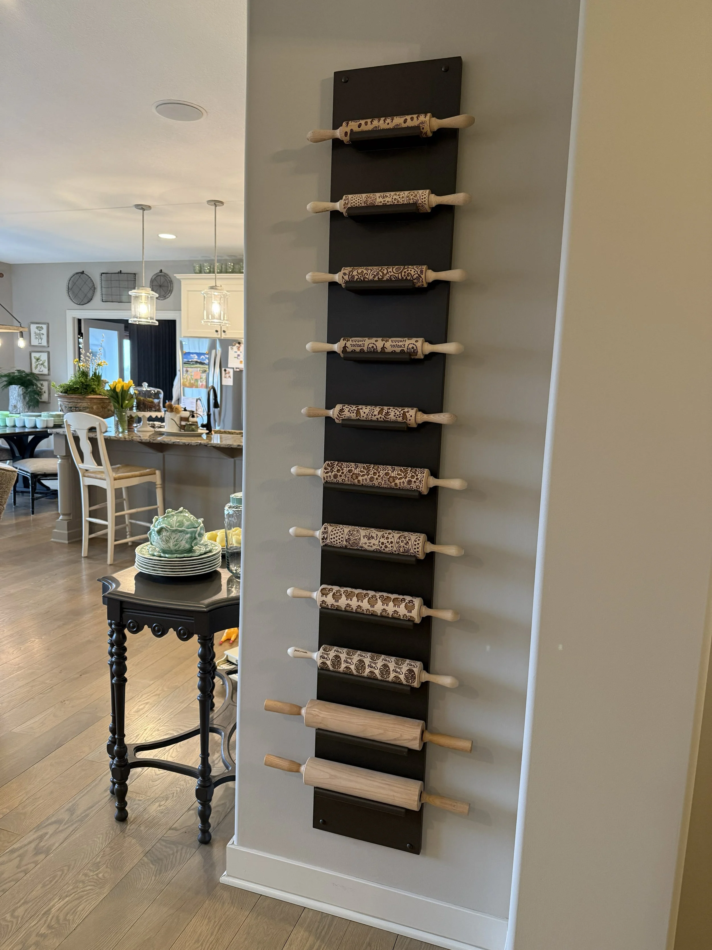 This rolling pin display was our original inspiration