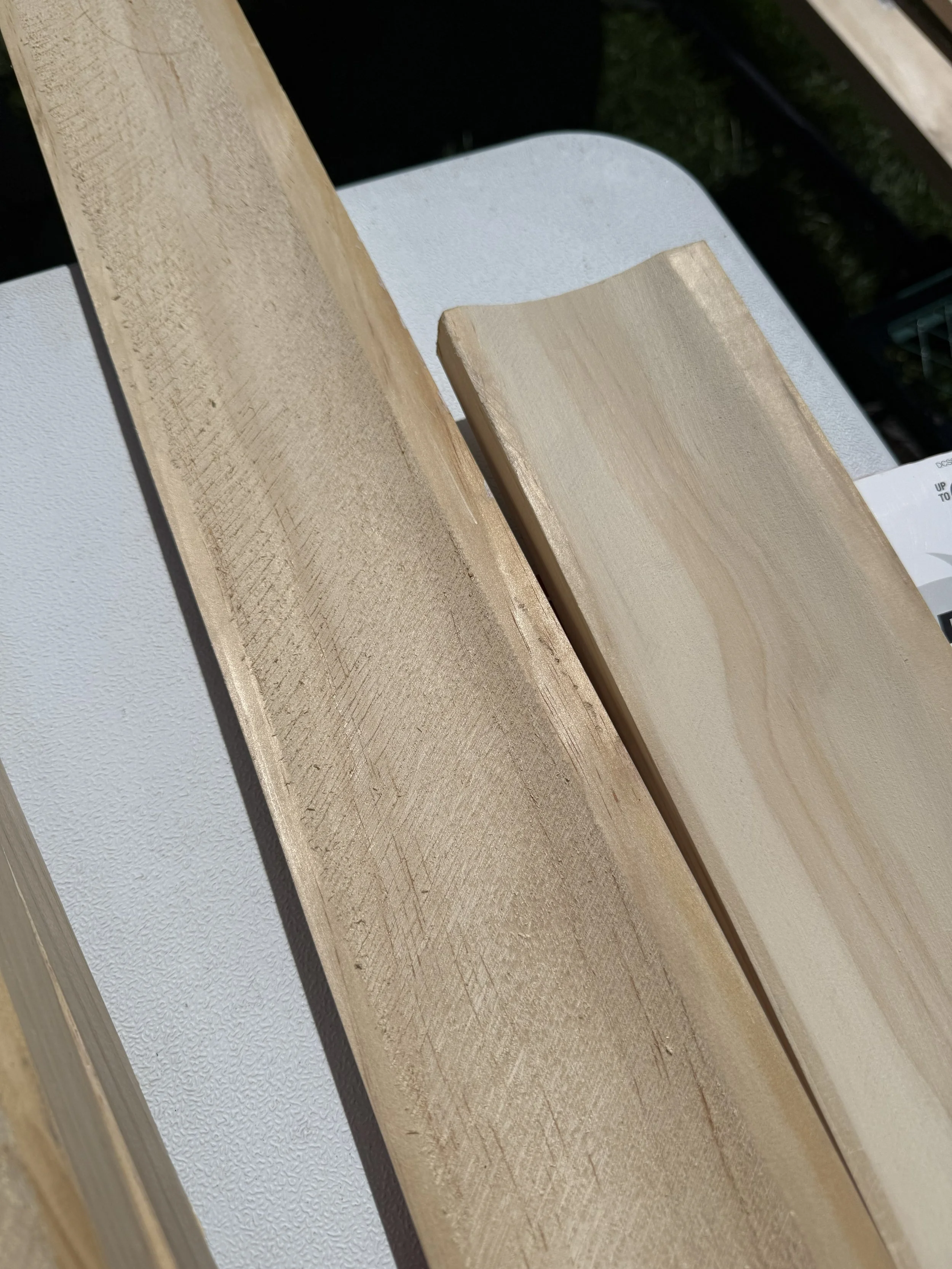 Just look at the difference between the rough cut and the sanded version!