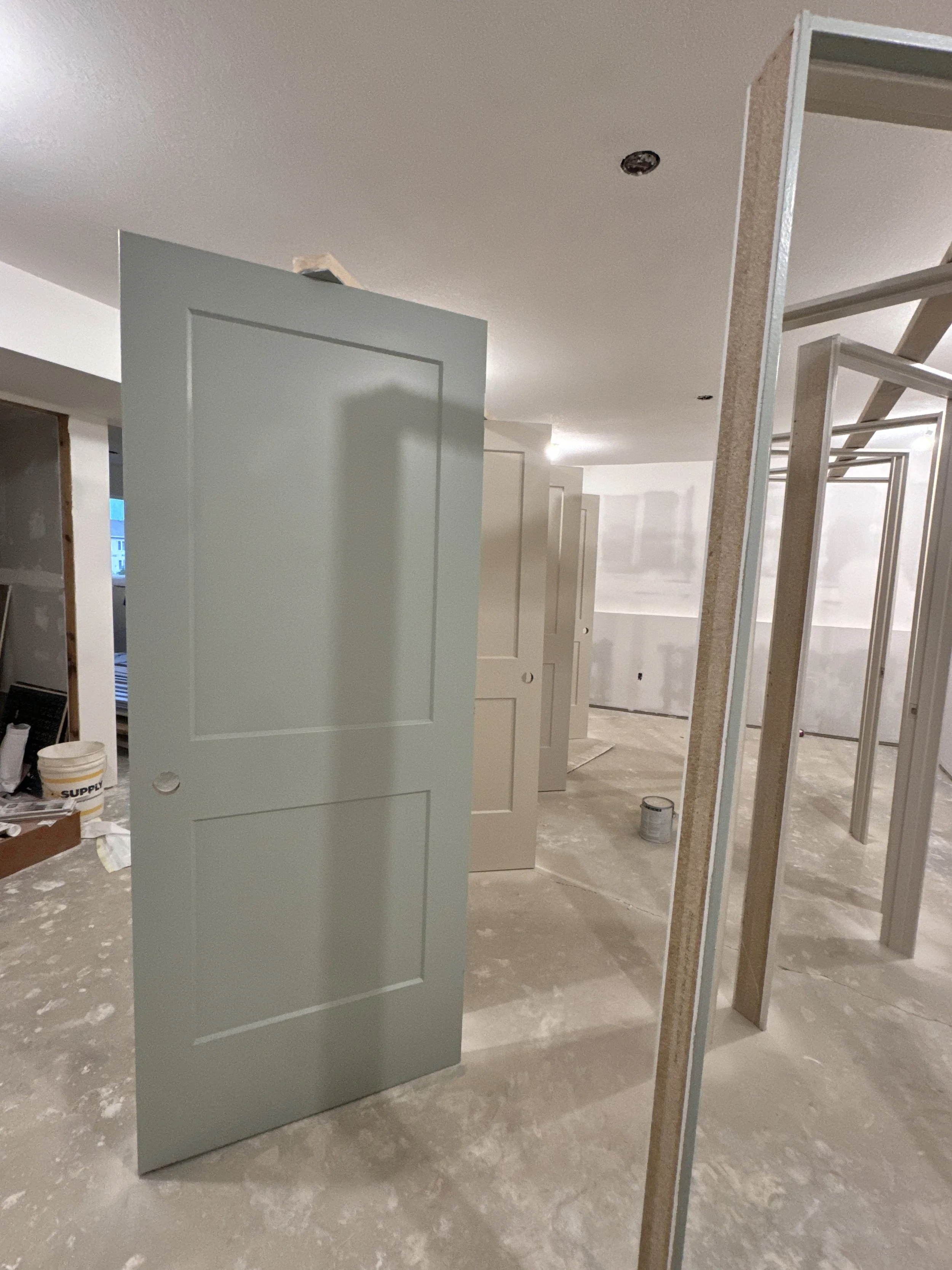 SW Oyster Bay for a color drenched bathroom