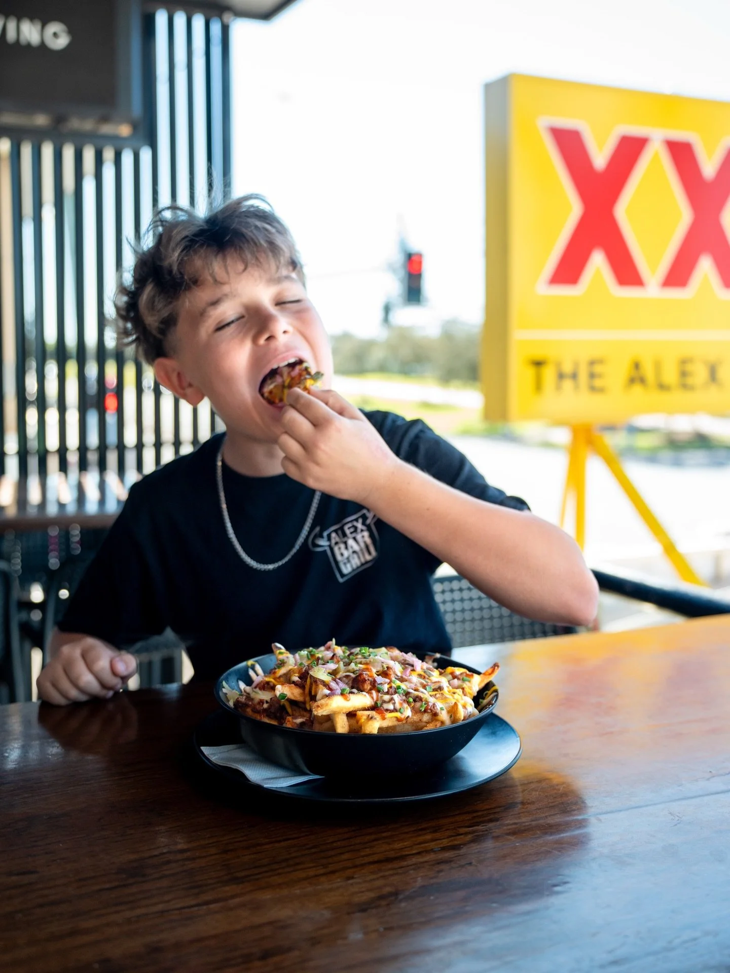 Warning ⚠️
Our pulled pork loaded fries have been known to cause sudden silence at the table, fights over the last bite, and immediate plans to order another round.

Do yourself a favour and come in and try them at Alex Bar &amp; Grill. You can thank