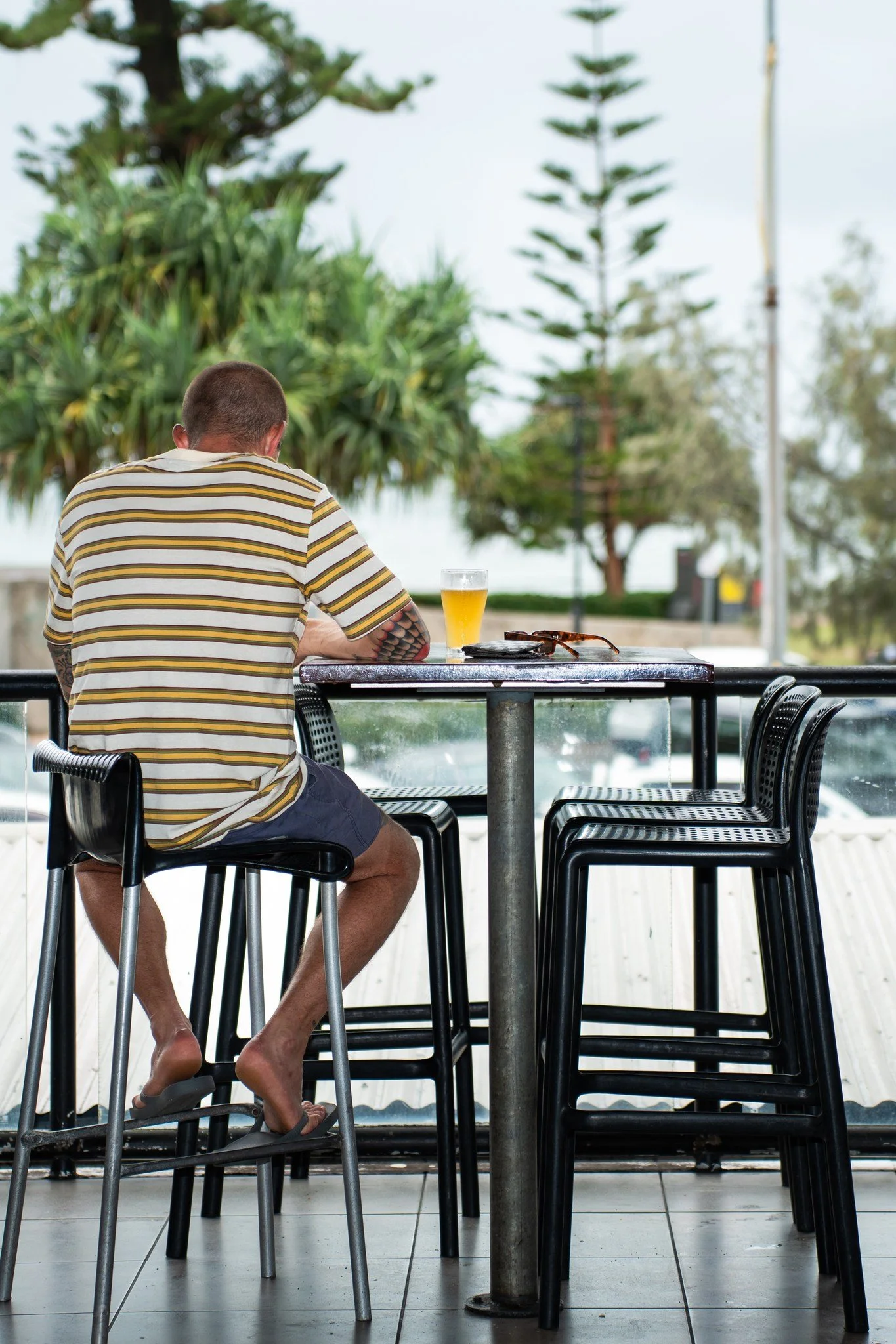 One beer and don't bother me. Please &amp; Thank You!