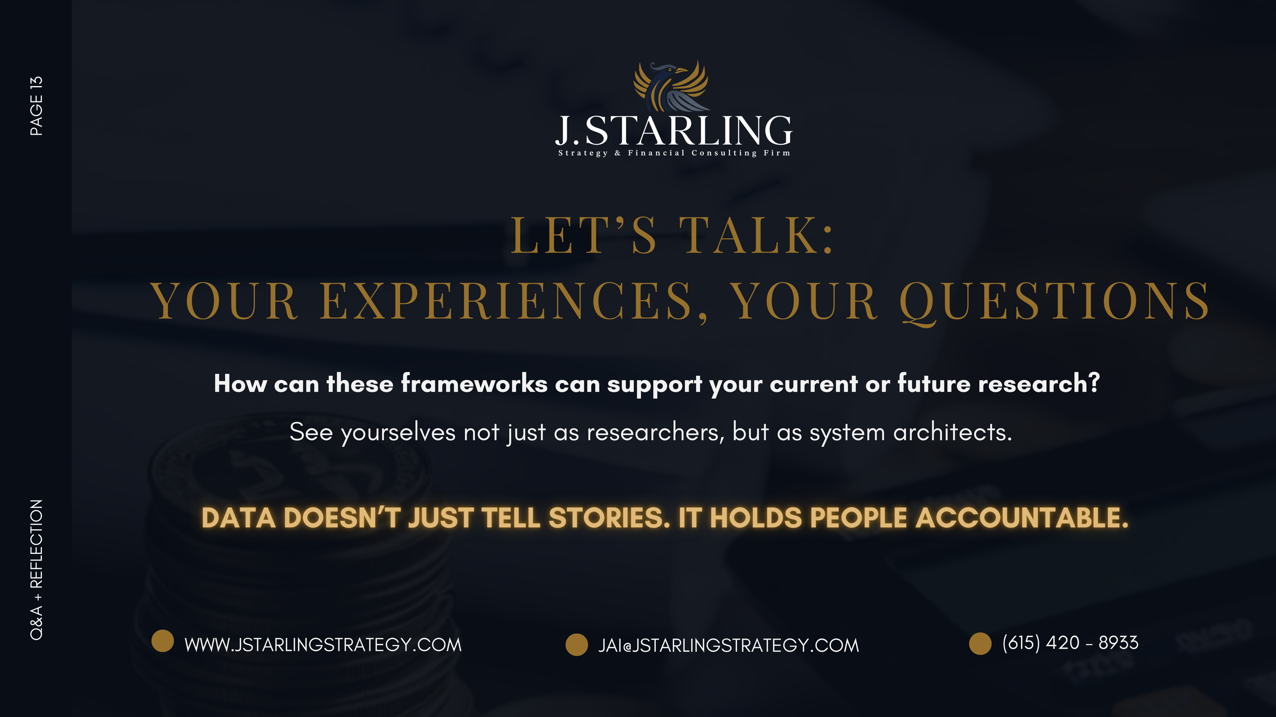 Presentation Design for J.Starling Strategy