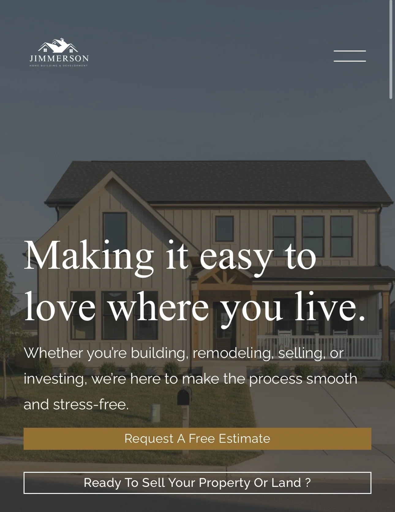 Jimmerson Home Building Website